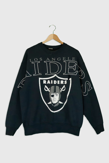 Vintage NFL La Raiders Full Front Graphick Sweatshirt Sz XL