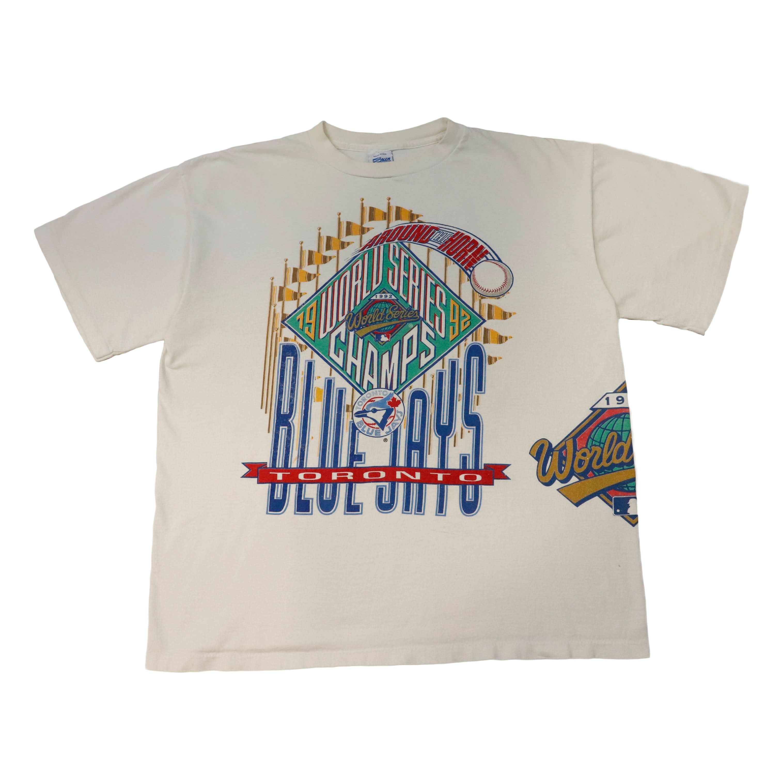Vintage Salem Sportswear Toronto Blue Jays 1992 World Series Champs T-Shirt Size XL