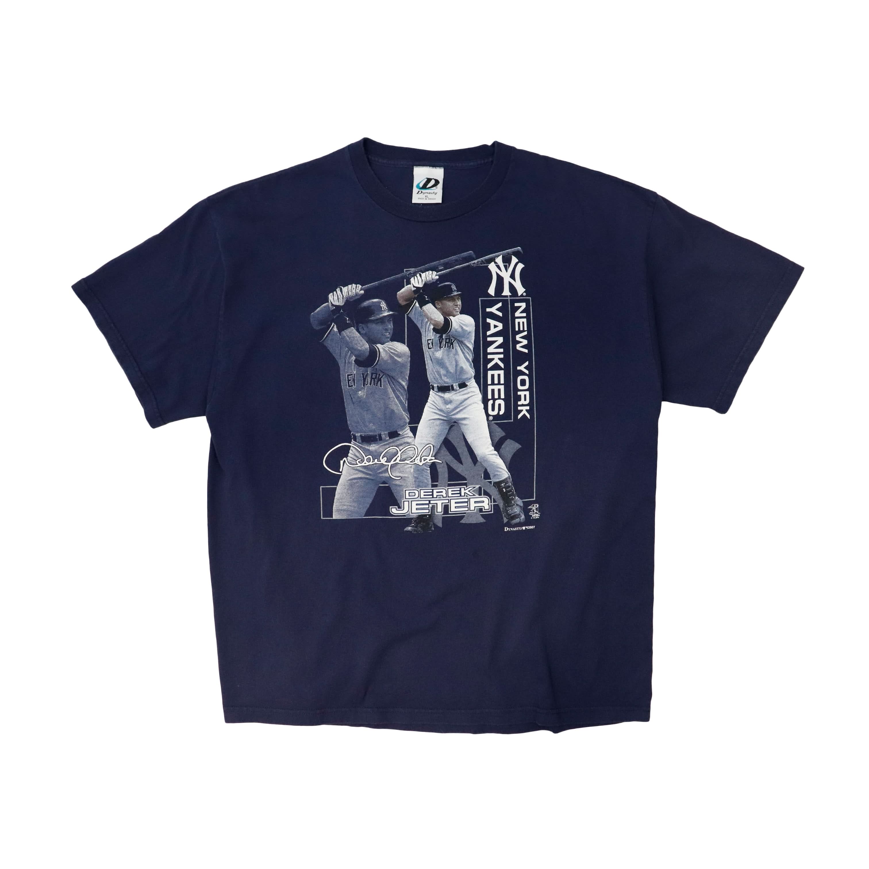 Vintage 2007 Dynasty Derek Jeter New York Yankees Graphic T-Shirt Size XL