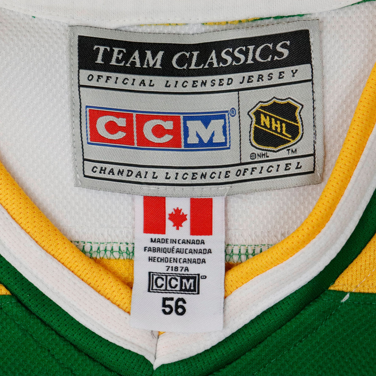 Vintage CCM Minnesota North Stars Hockey Jersey Size 56