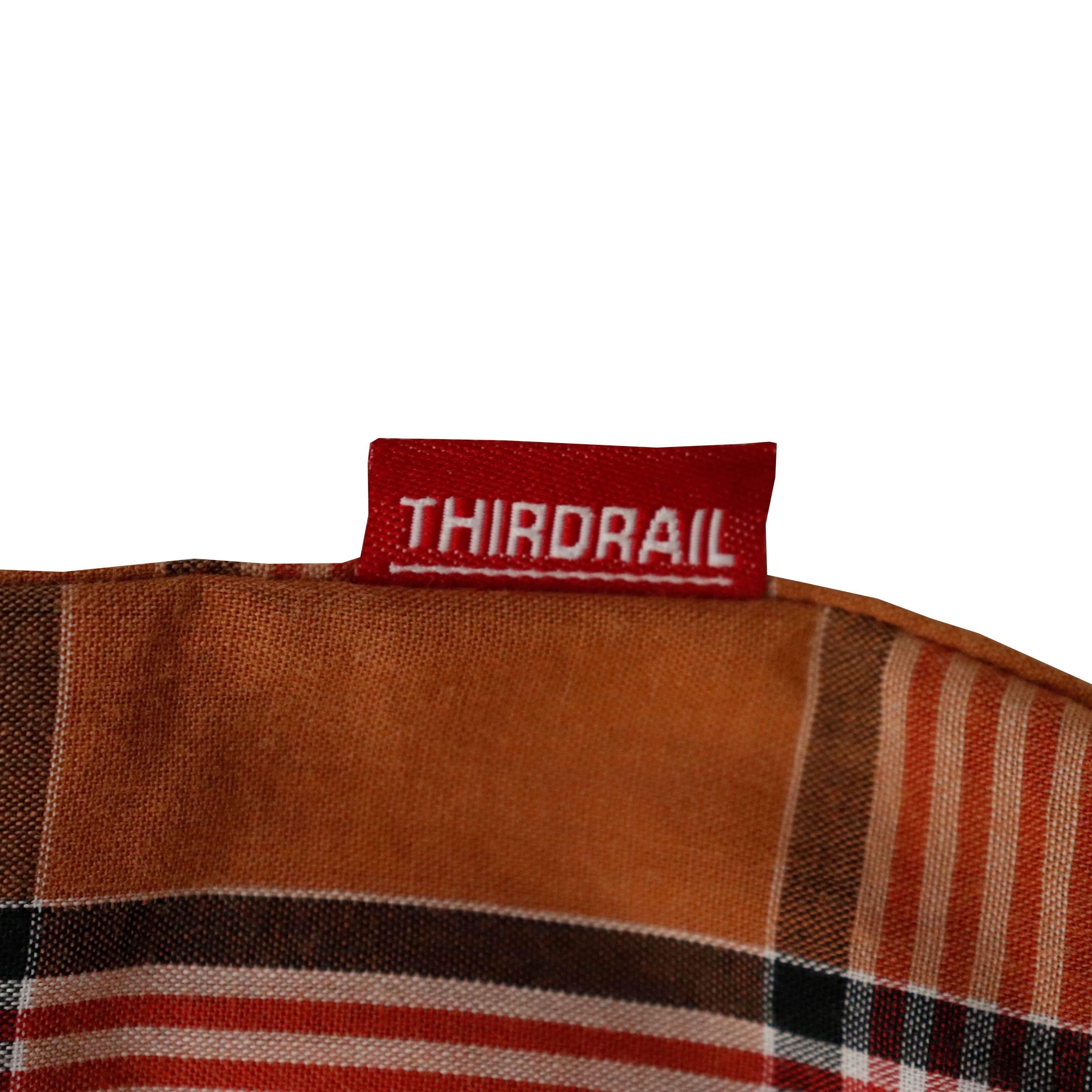 Vintage 3rd Rail Brand Orange Plaid Short Sleeve Shirt Size M
