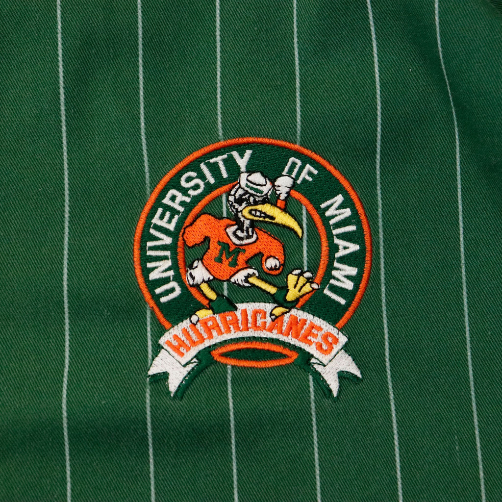 Vintage Starter University of Miami Pinstripe Baseball Jersey Size L