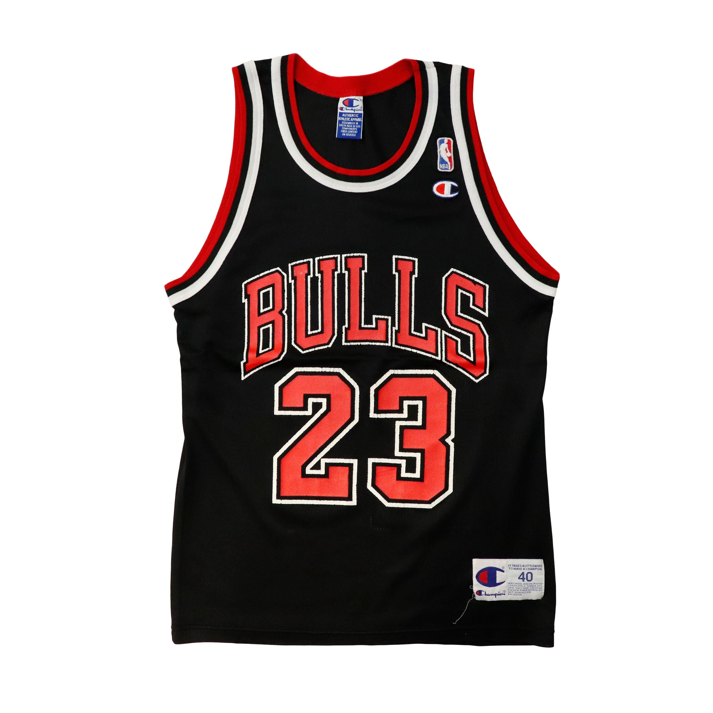Vintage Champion #23 Chicago Bulls Michael Jordan Basketball Jersey Size 40