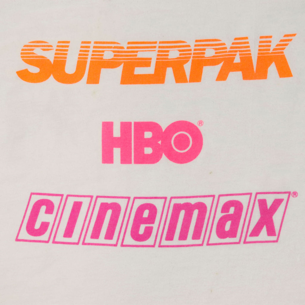 Vintage Hanes Clearly #1 Superpak HBO Cinemax Graphic T-Shirt Size XL