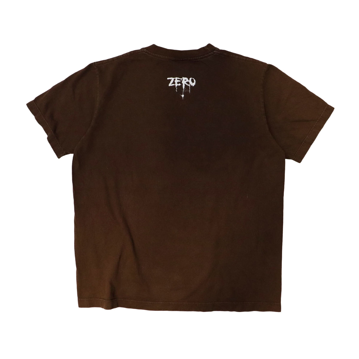 Vintage Zero Skull Graphic Brown T-Shirt Size L Skateboard