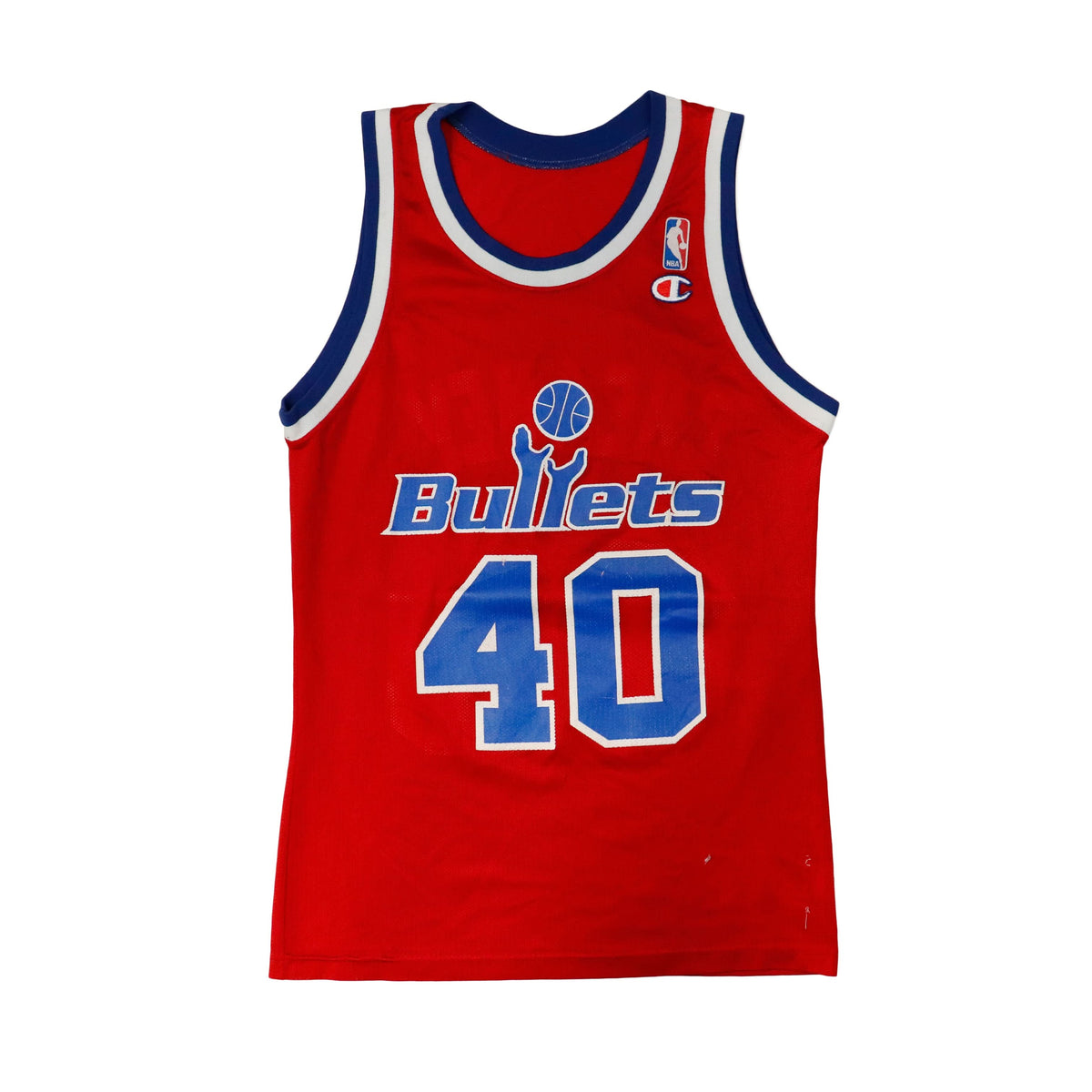 Vintage Champion Bullets #40 Basketball Jersey Cheaney