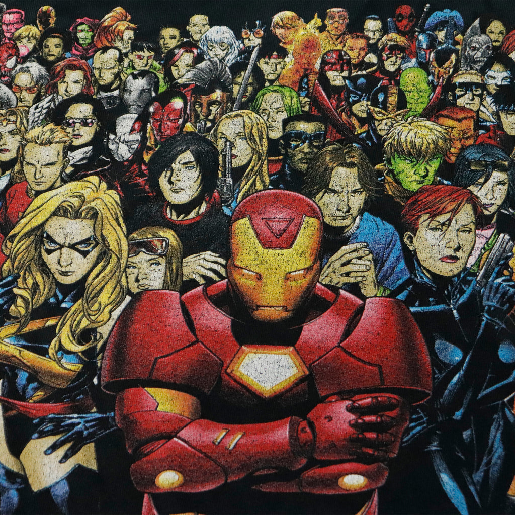 Vintage Marvel Mad Engine Superheroes Graphic T-Shirt Size XXL