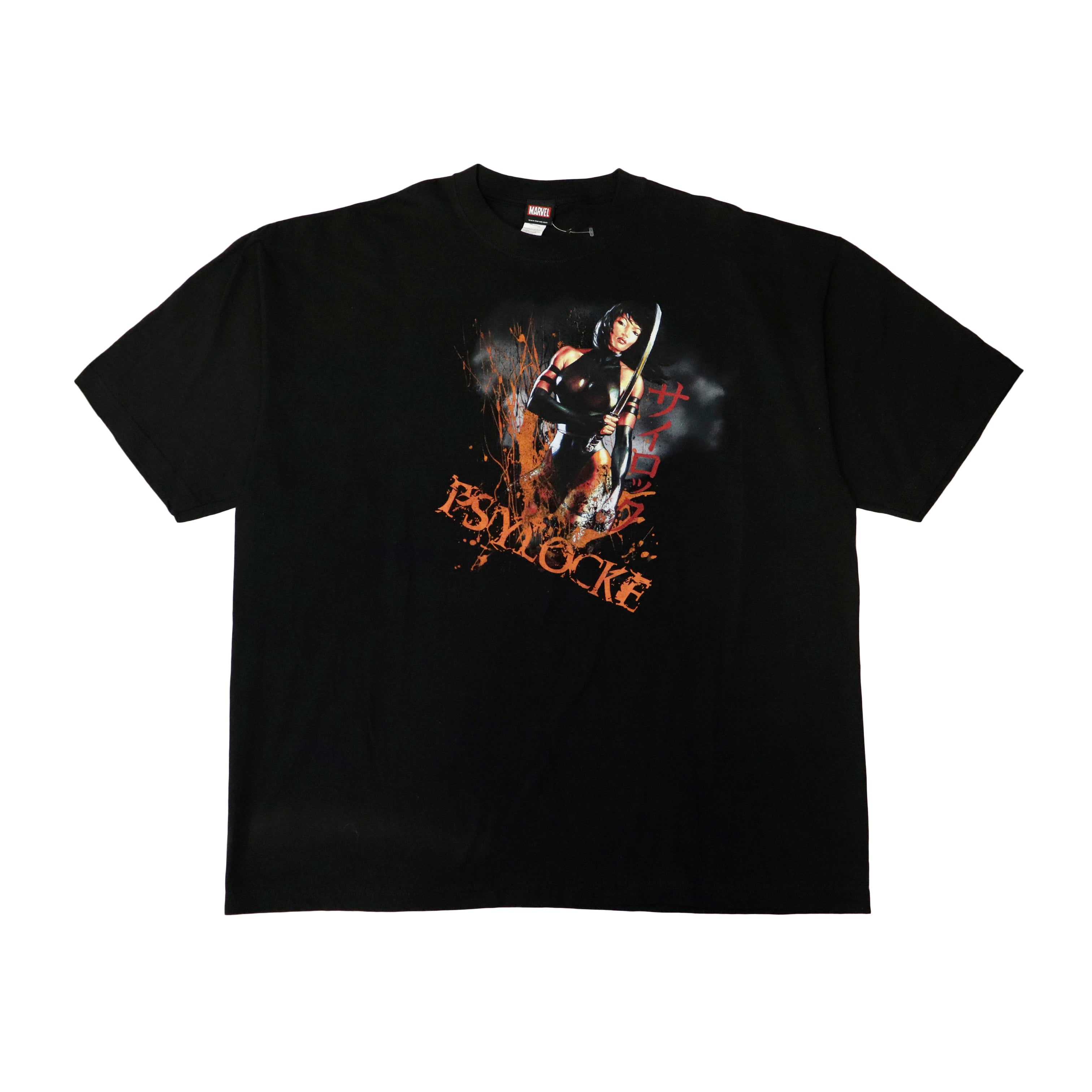 Vintage 2007 Marvel Mad Engine Psylocke Graphic T-Shirt Size XXXL