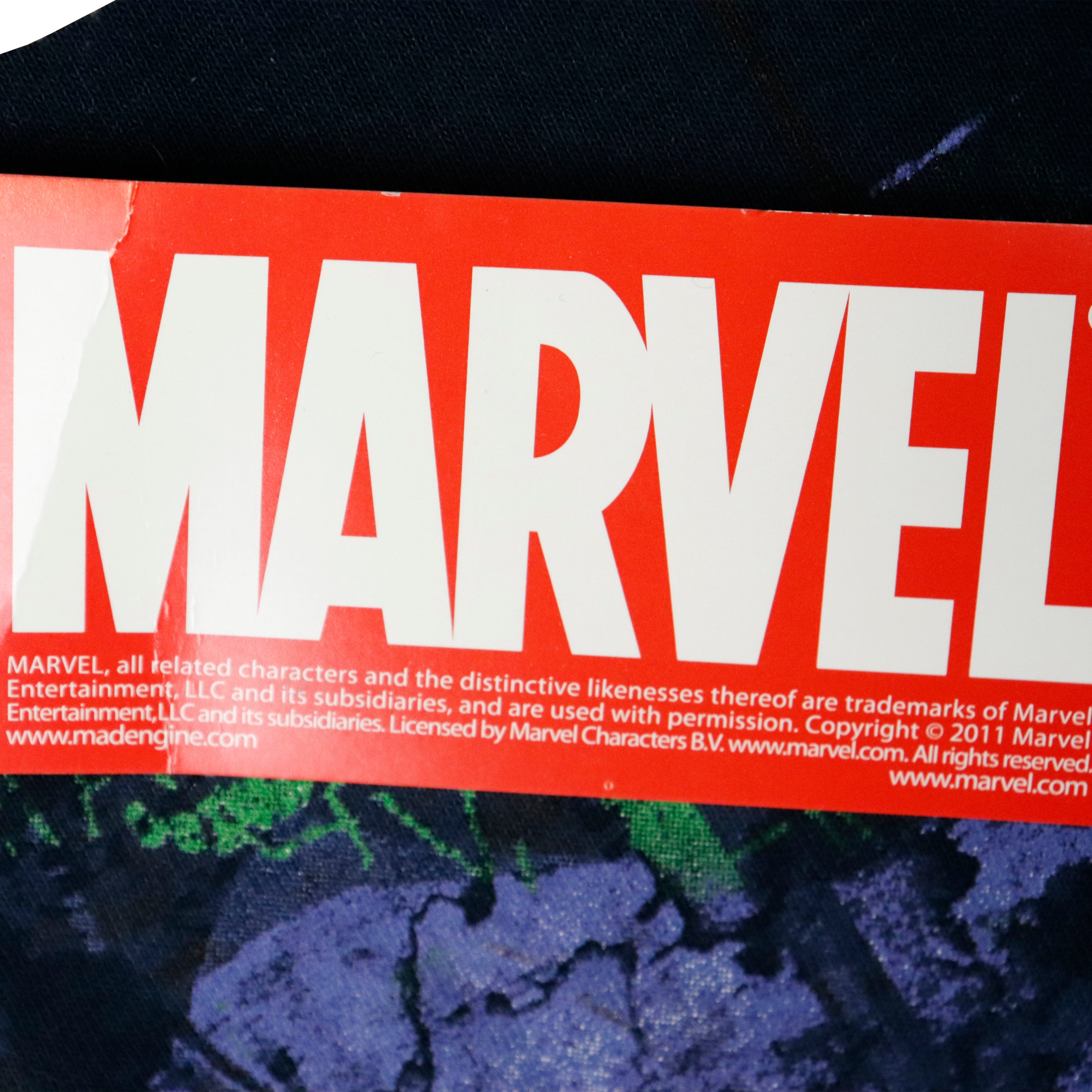 Vintage 2011 Marvel Mad Engine Superhero Graphic T-Shirt Size L