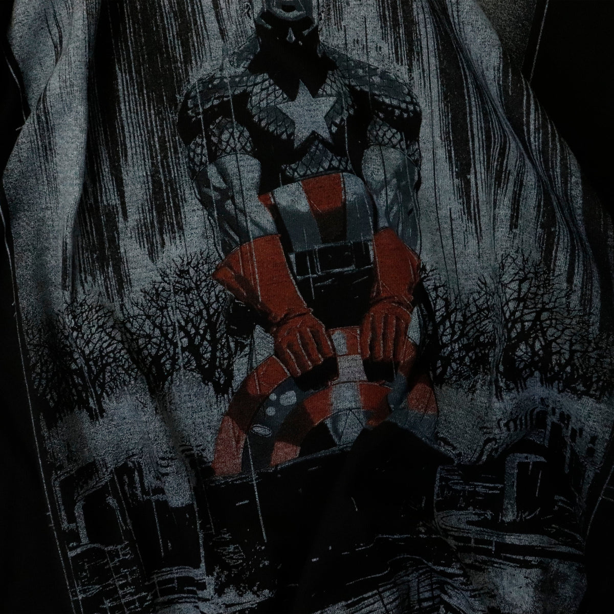Vintage 2012 Marvel Mad Engine Captain America Graphic T-Shirt Size M