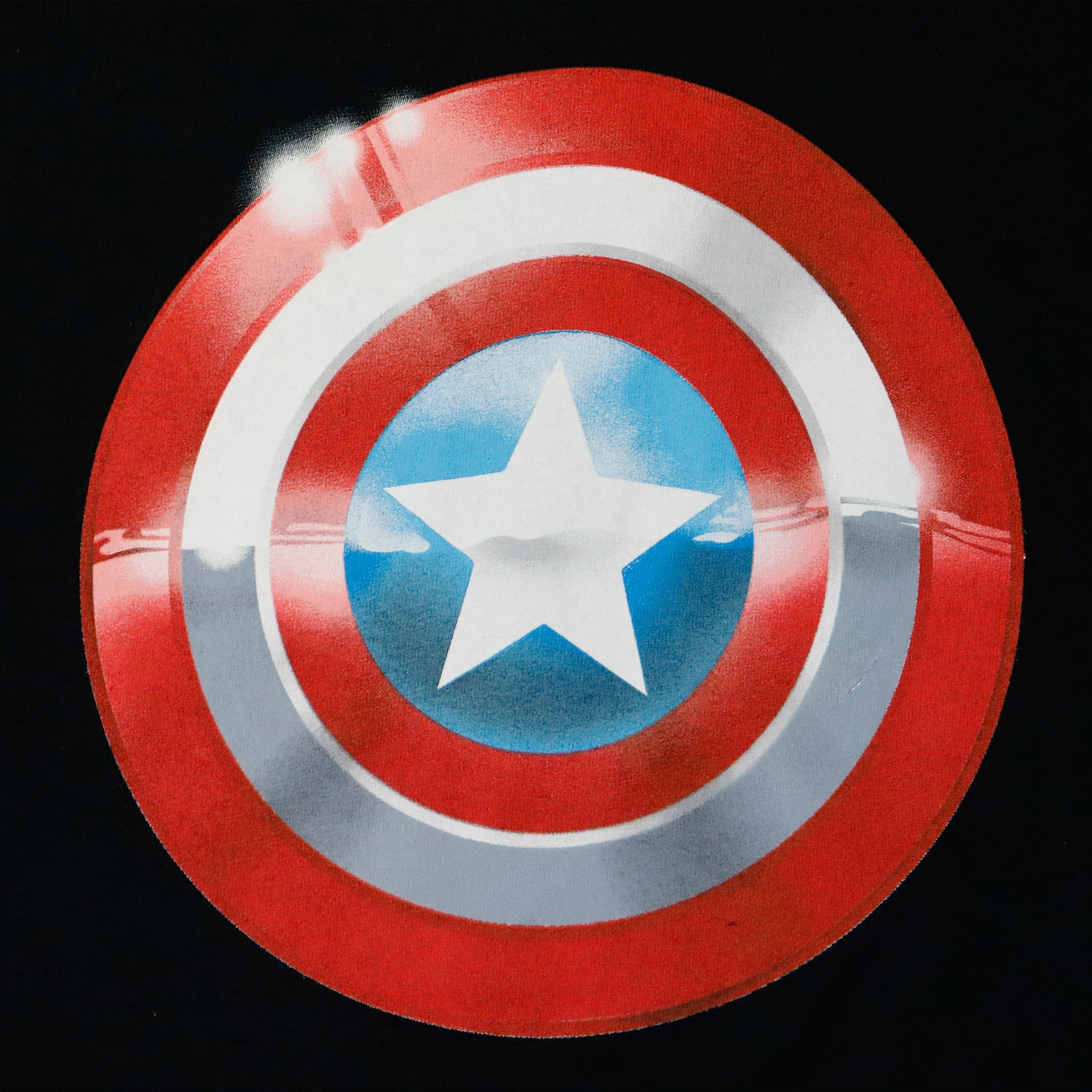 Vintage 2010 Marvel Mad Engine Captain America Shield Graphic T-Shirt Size L
