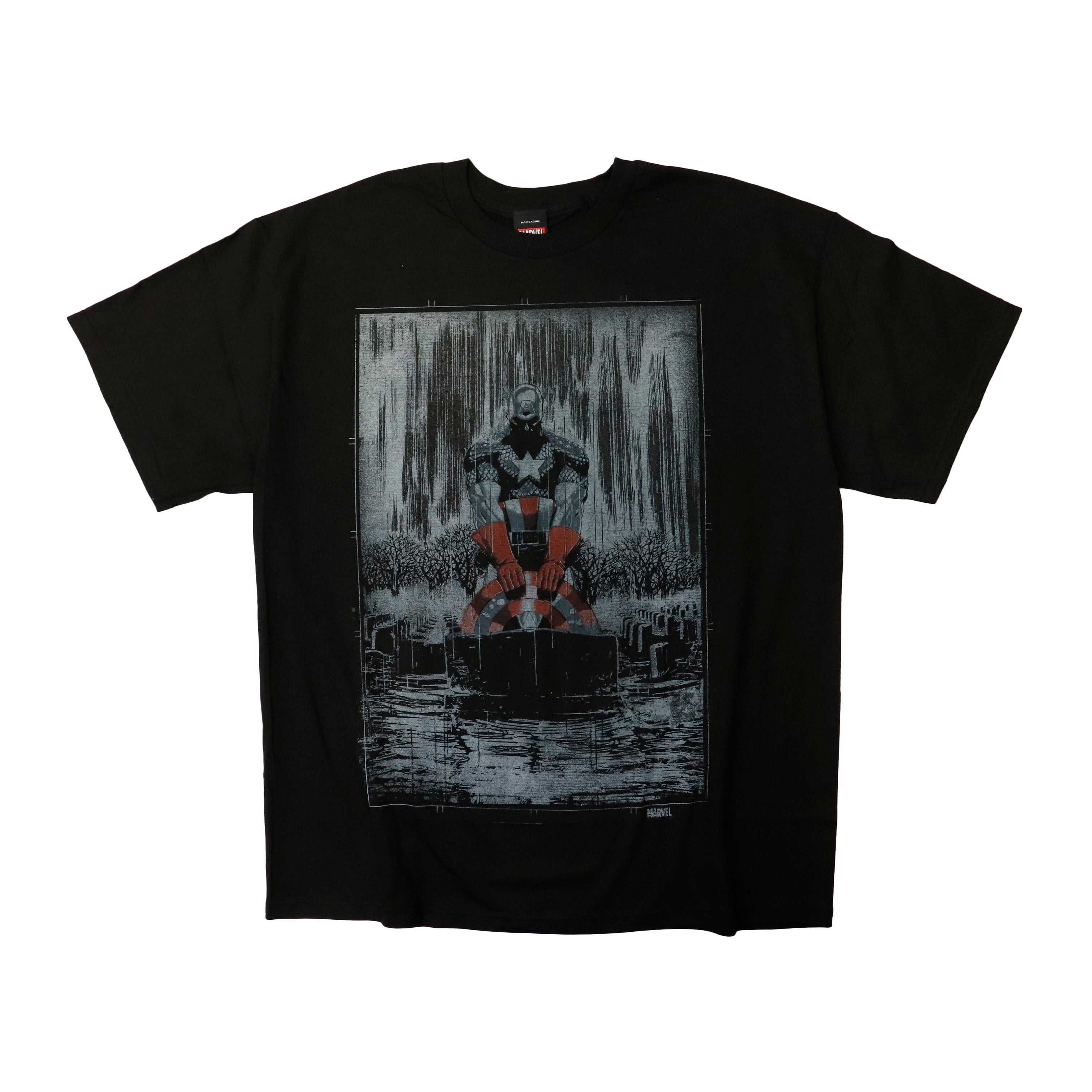 Vintage 2012 Marvel Mad Engine Captain America Graphic T-Shirt Size XL