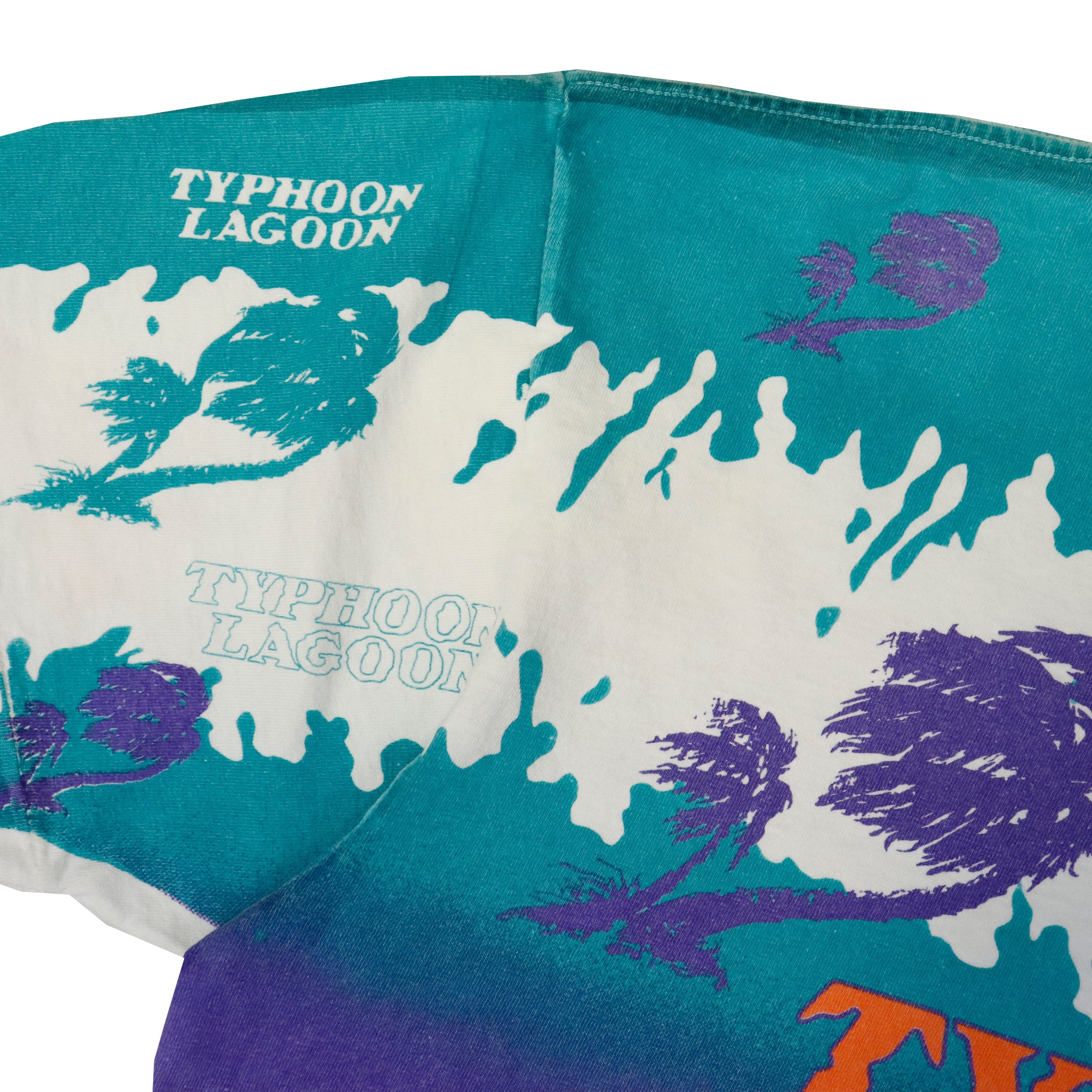 Vintage 80s 90s Disney Typhoon Lagoon Graphic All Over Print T-Shirt Size One Size