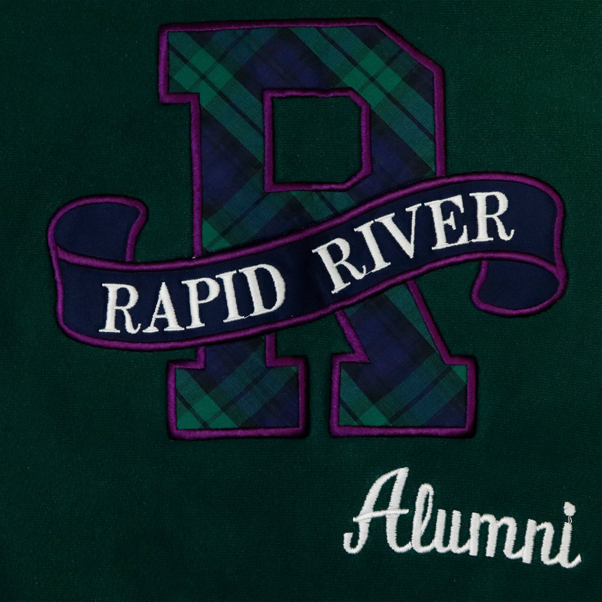 Vintage Lee Rapid River Alumni Plaid Letter Sweatshirt Size S