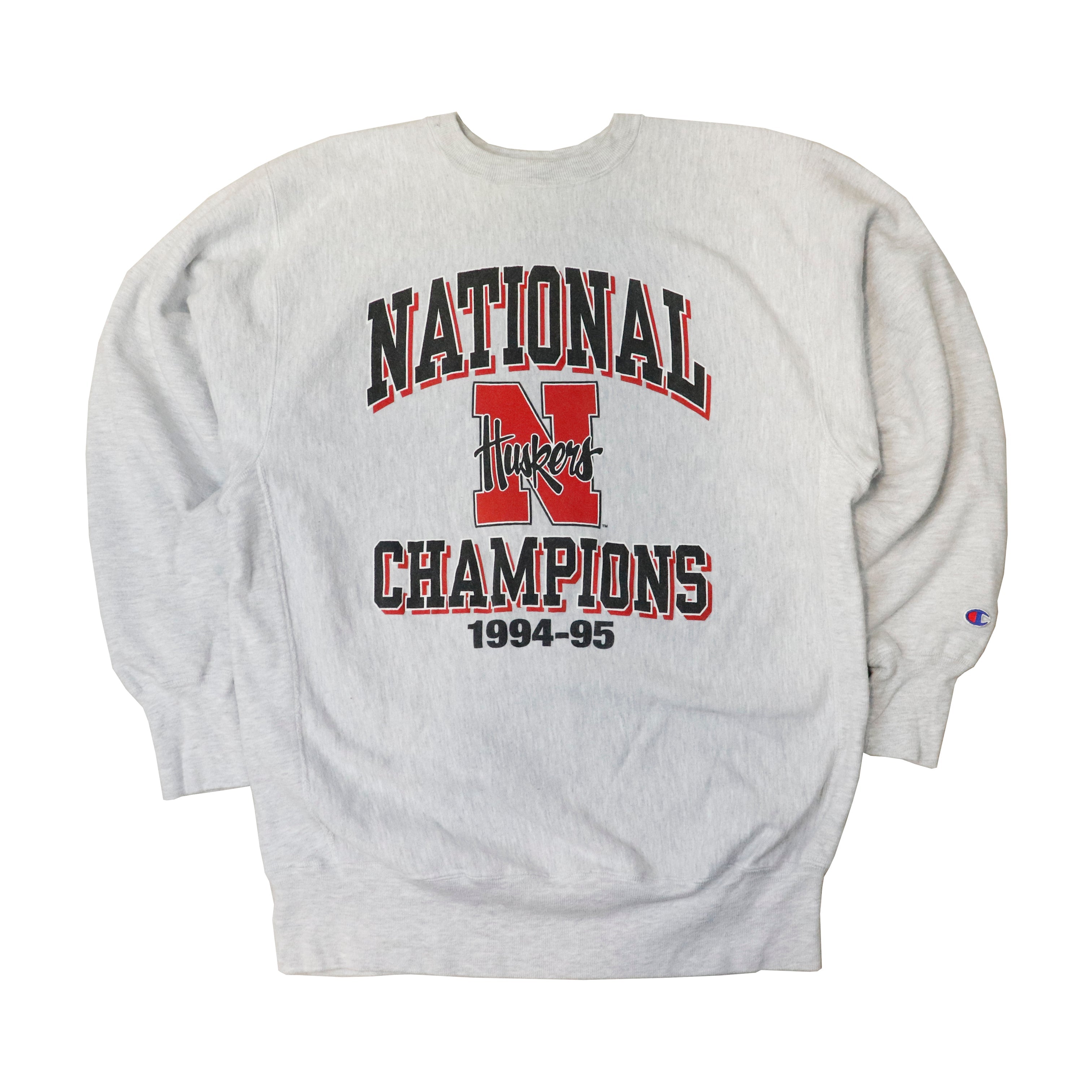 Vintage 1994-95 Champion Reverse Weave Nebraska Huskers Crewneck Sweatshirt Size XXL