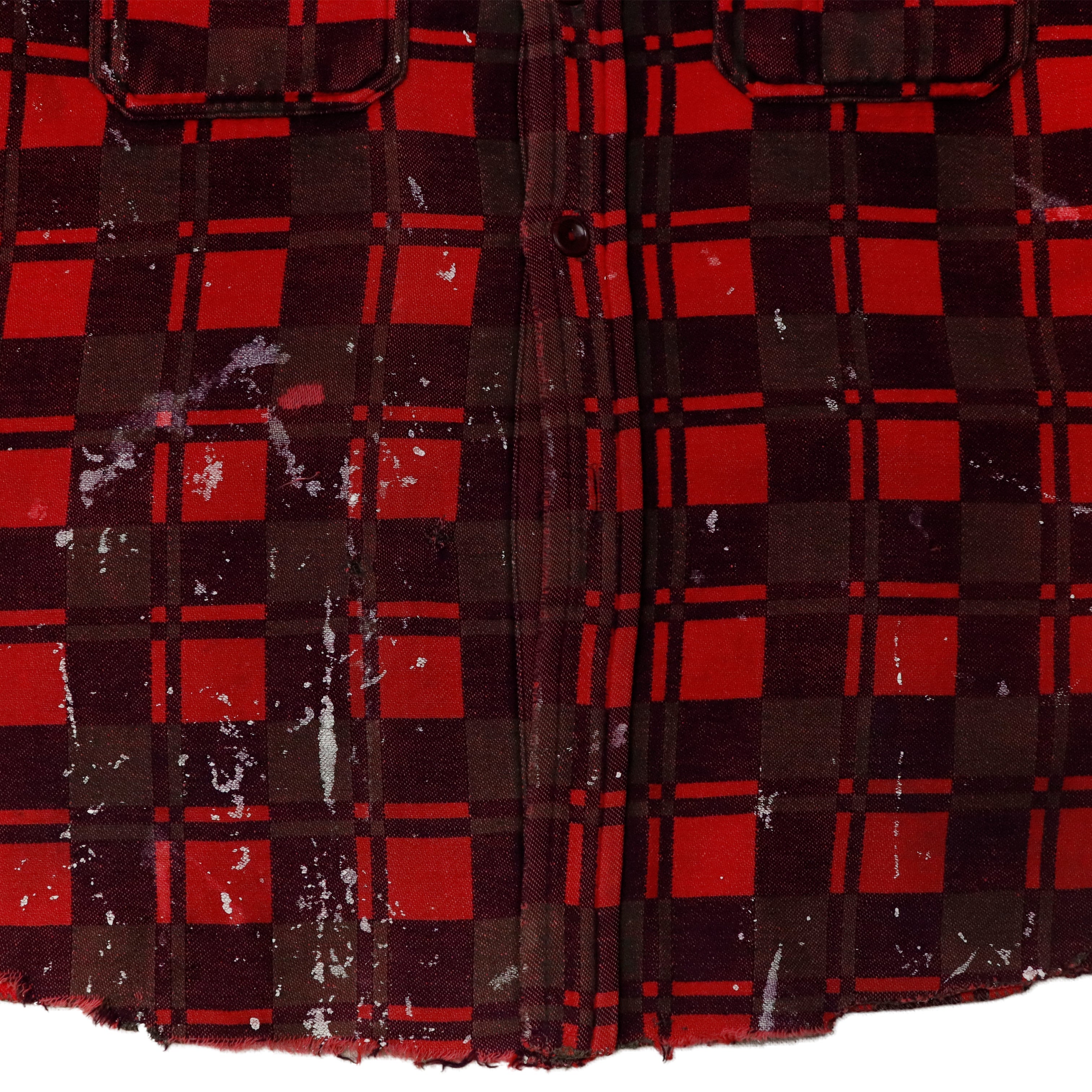 Vintage 60s Champion Cotton Red Plaid Flannel Shirt Size L