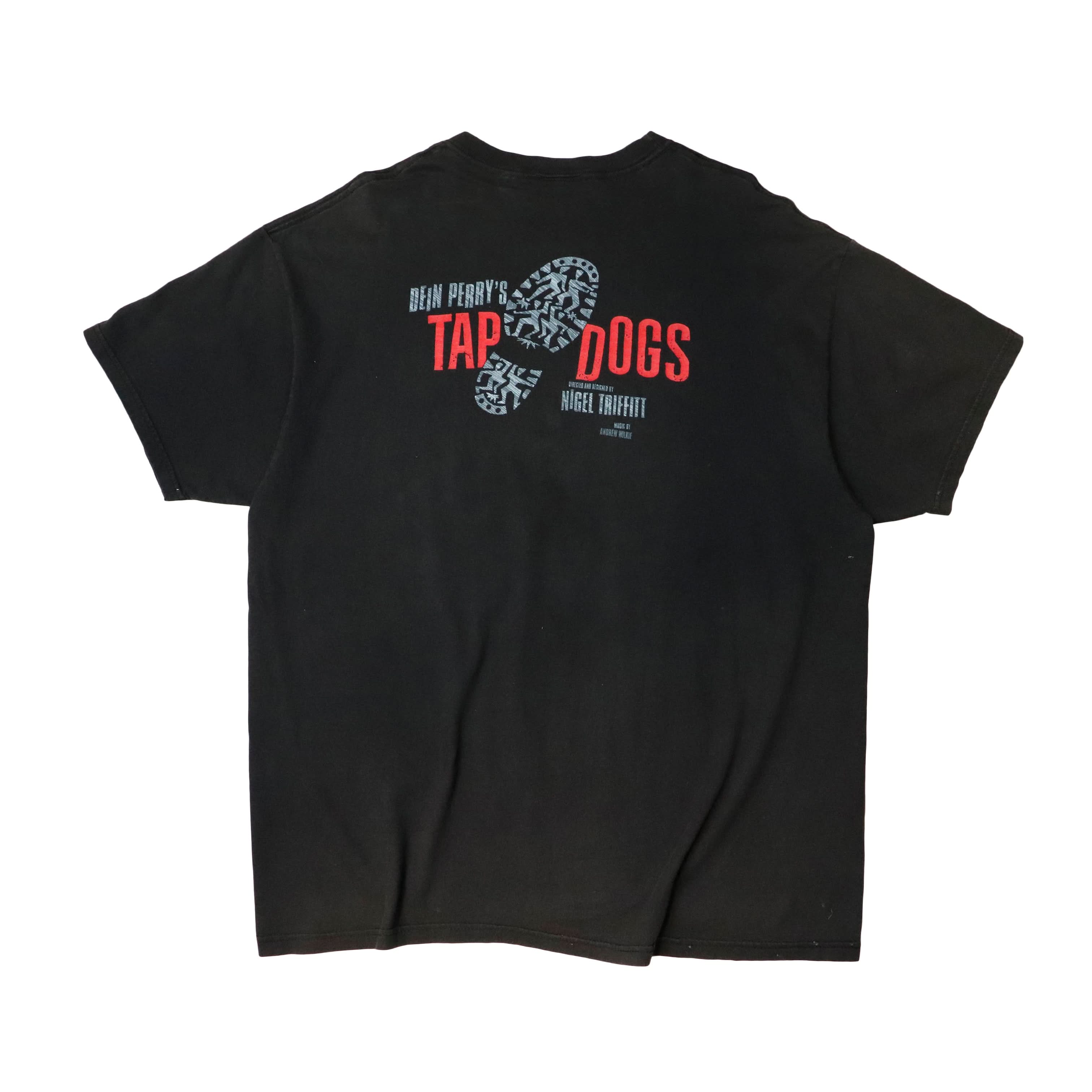 Vintage Hanes Tap Dogs Musical Graphic T-Shirt Size XL 90s