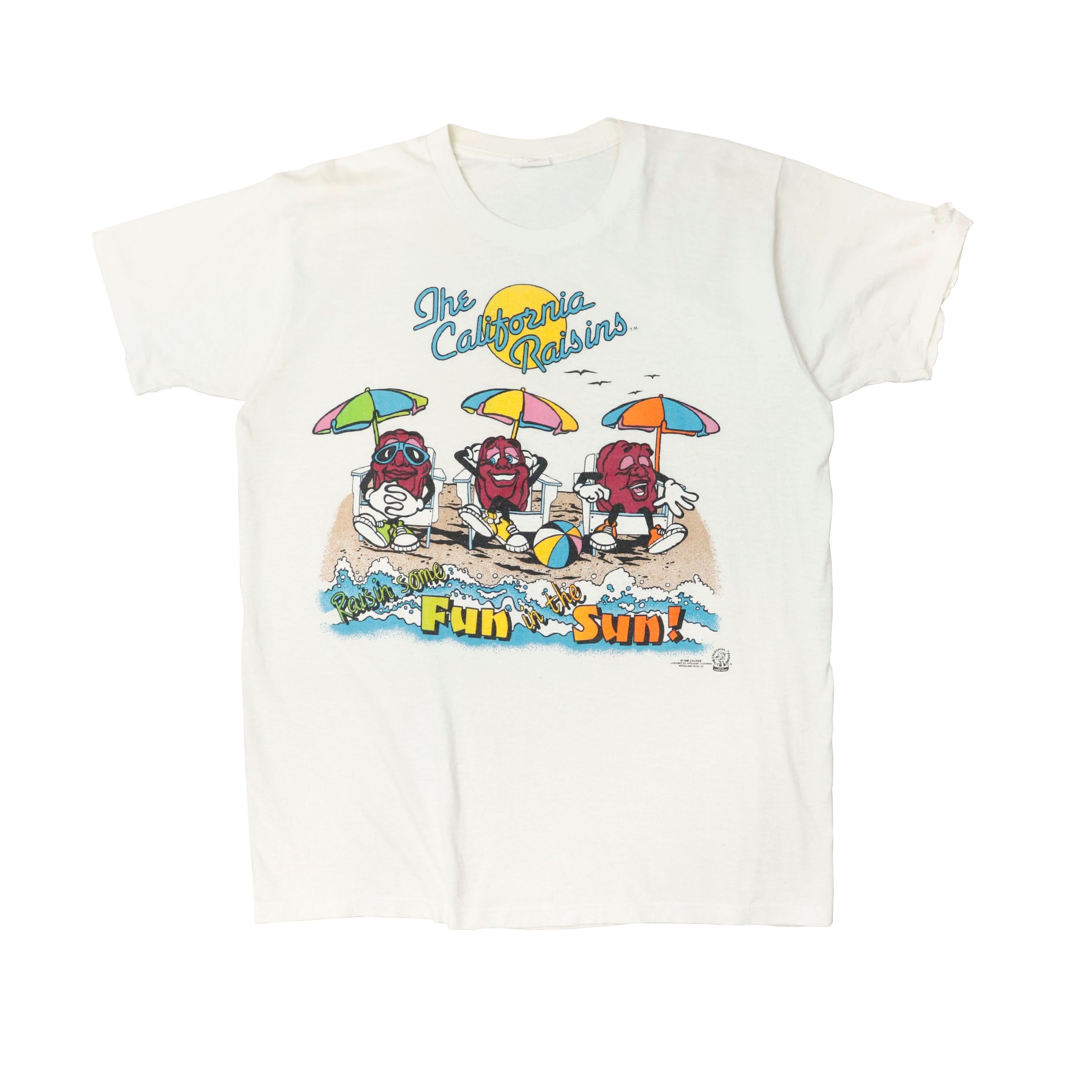 Vintage 1988 California Raisins Beach Graphic T-Shirt Size XL