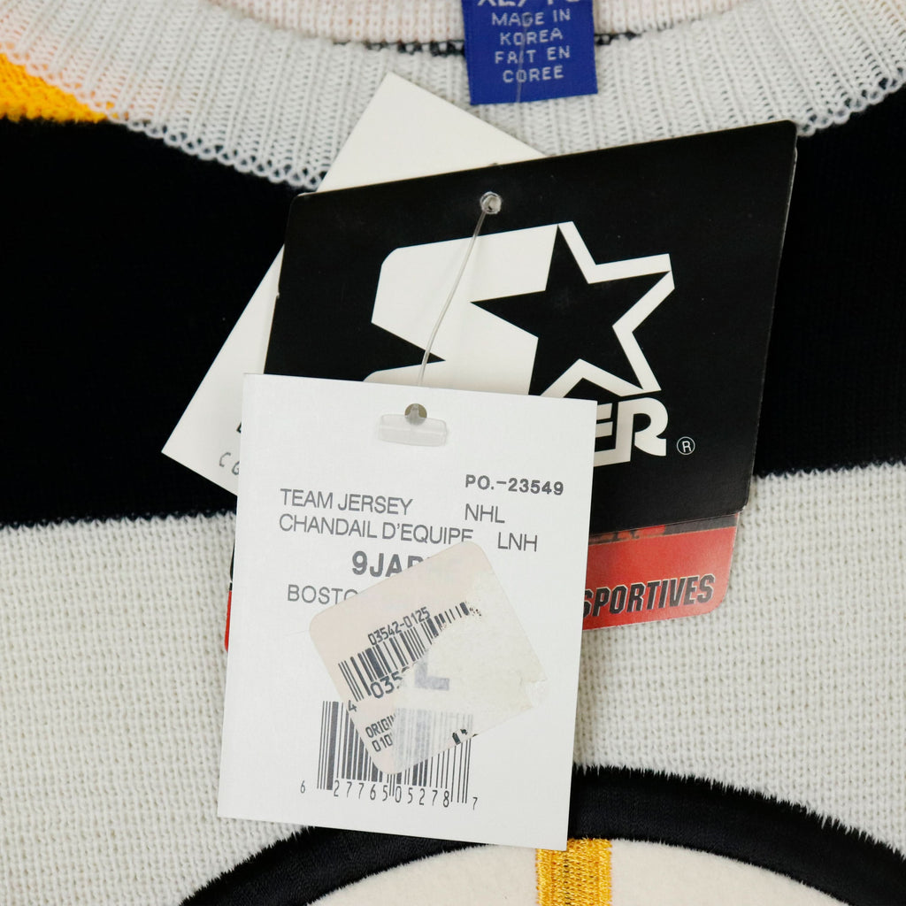 Vintage Starter Boston Bruins Hockey Knit Sweater Size XL 90s