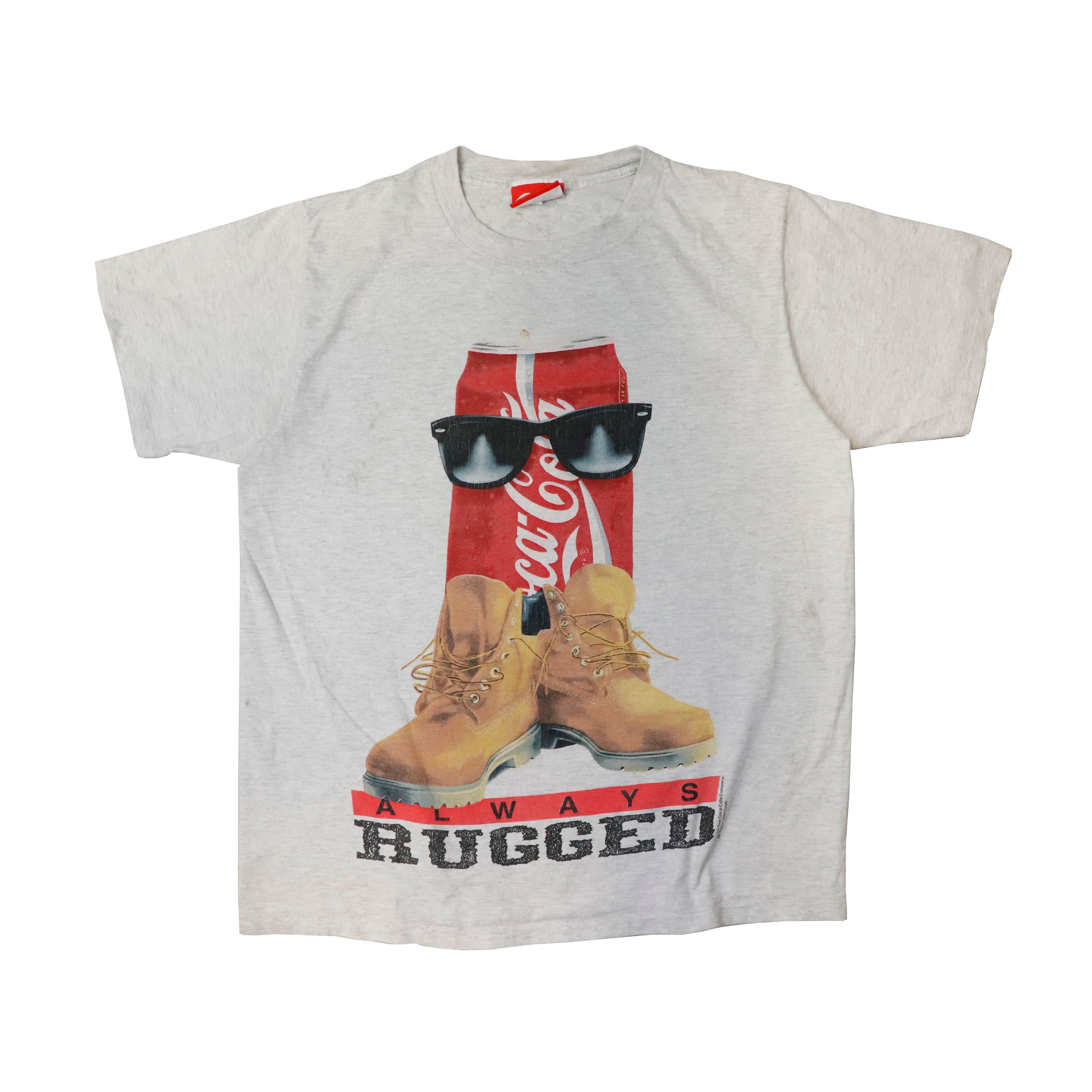 Vintage 1994 Coke Always Rugged Graphic T-Shirt Size XL