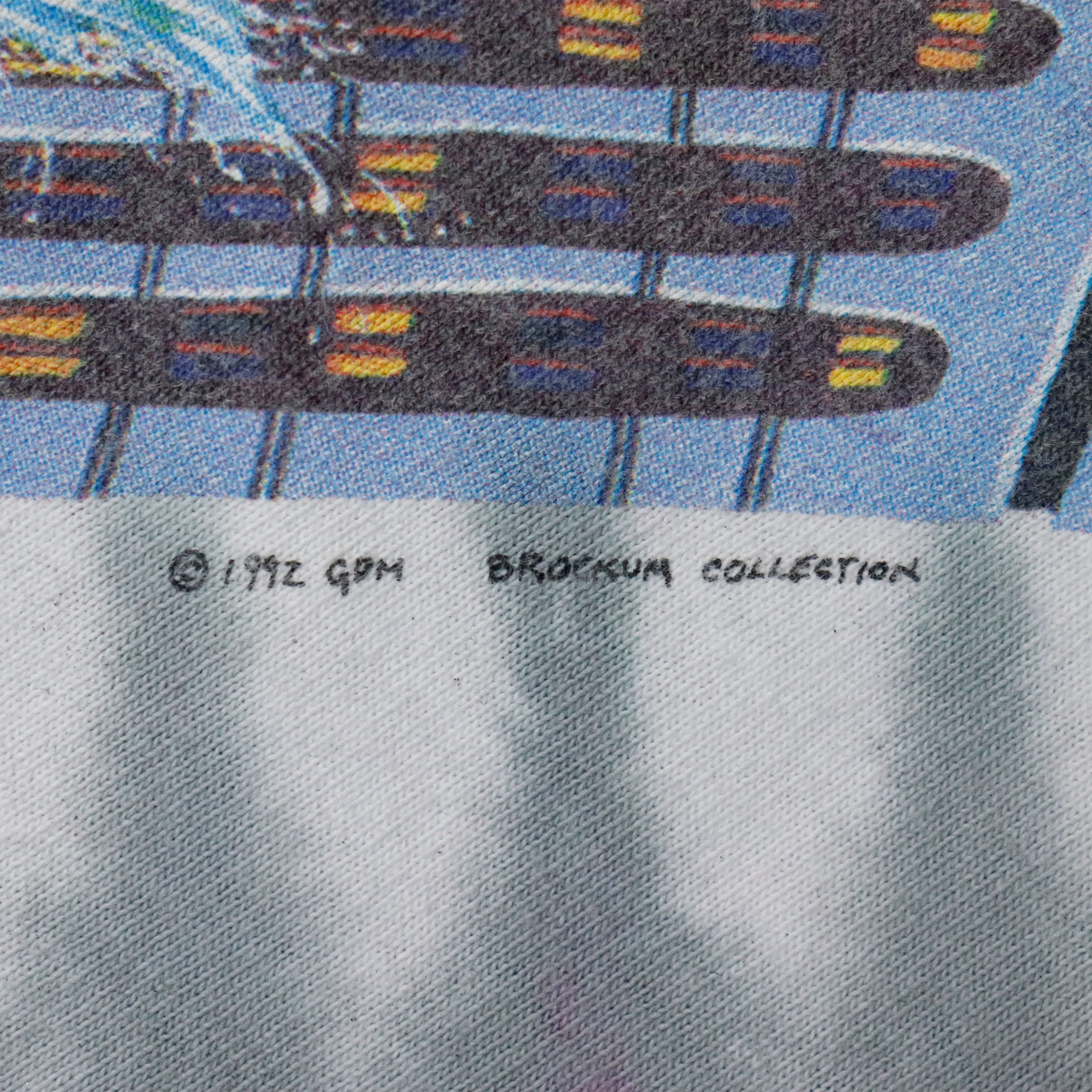 1992 Grateful Dead Surf Liquid Blue Tie Dye Chicago Soldier Field T-Shirt Size XL