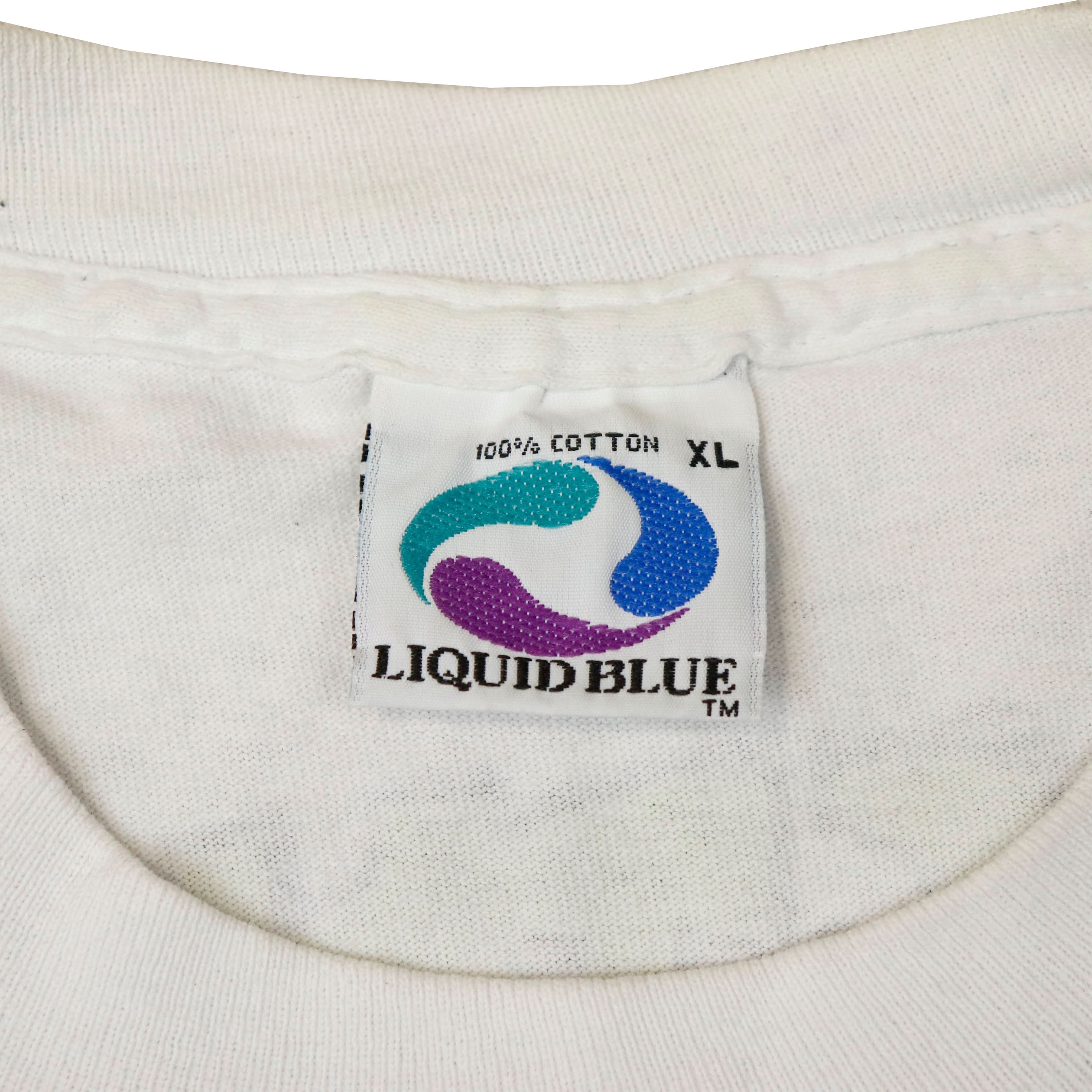 1992 Grateful Dead Surf Liquid Blue Tie Dye Chicago Soldier Field T-Shirt Size XL