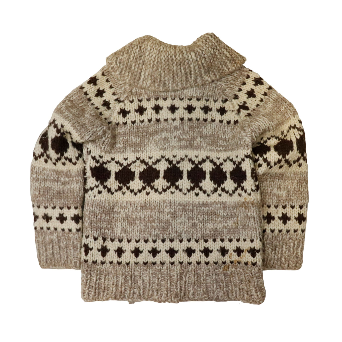 Vintage Hand Knit Cowichan Zip Sweater Size N/A