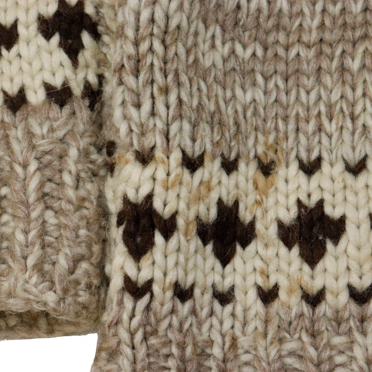 Vintage Hand Knit Cowichan Zip Sweater Size N/A