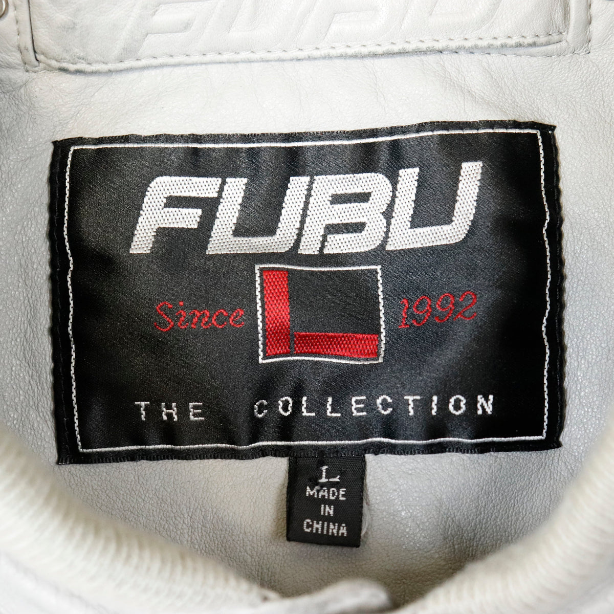 Vintage FUBU League 05 Leather Varsity Jacket Size L
