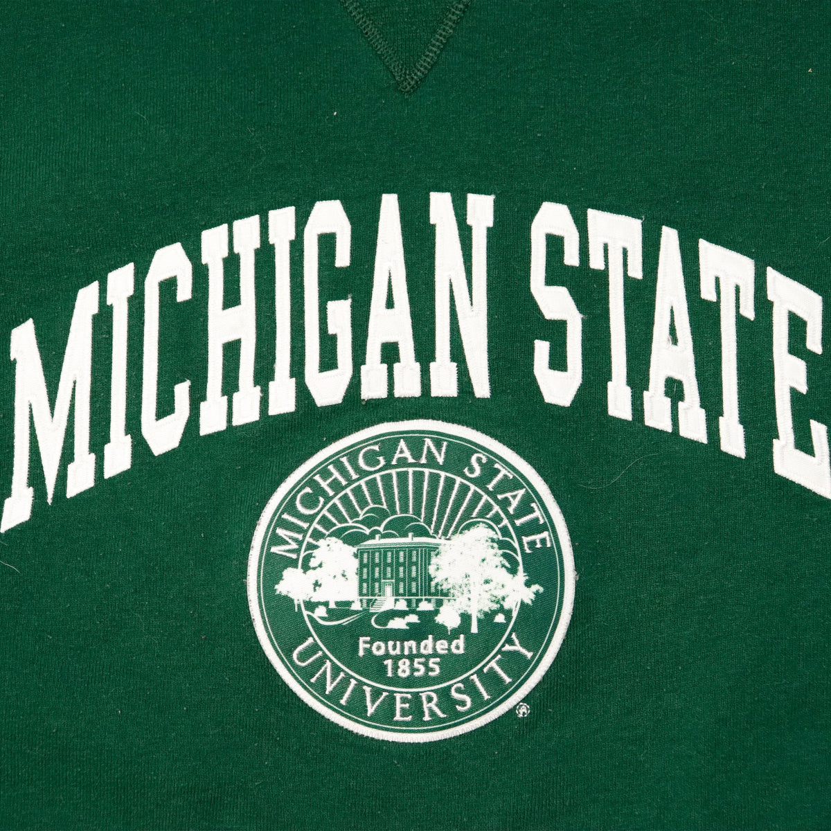 Vintage Russell Athletic Michigan State University Green Sweatshirt Size L
