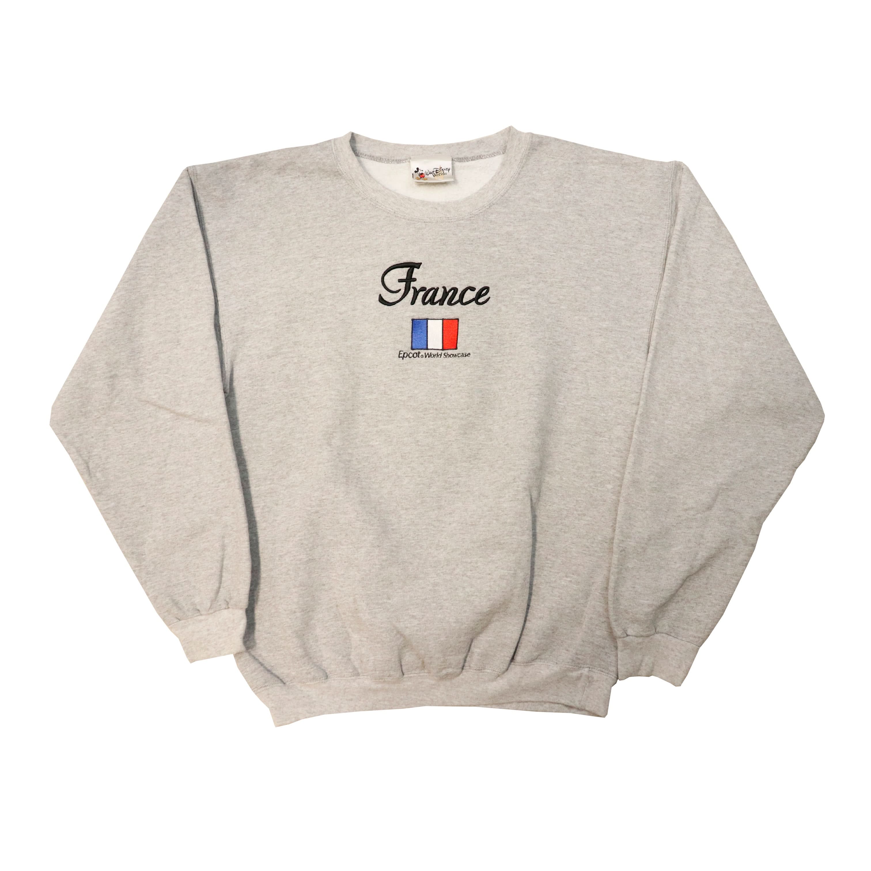 Vintage Walt Disney World Epcot France Embroidered Sweatshirt Size N/A
