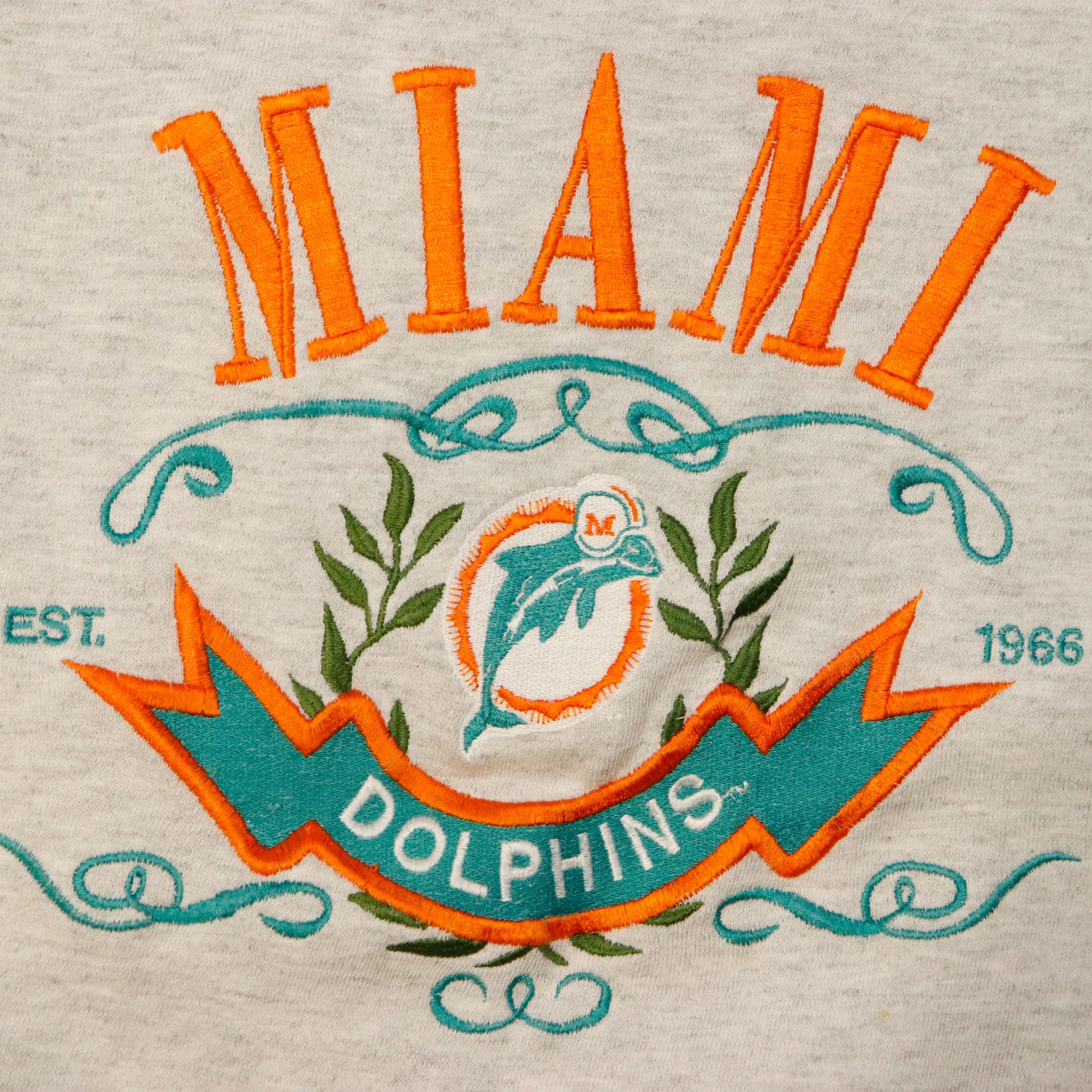 Vintage Miami Dolphins Embroidered Sweatshirt Size L
