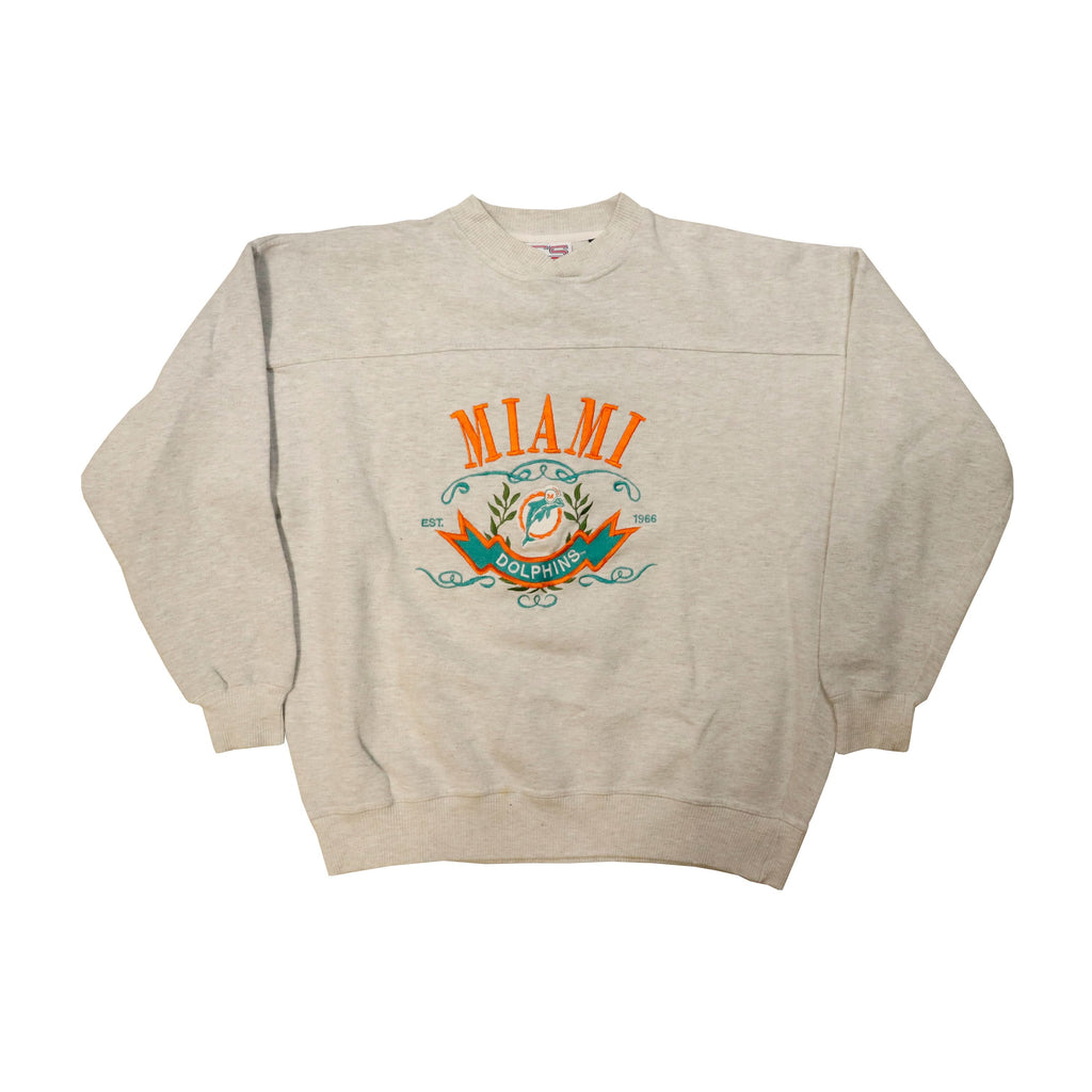 Vintage Miami Dolphins Embroidered Sweatshirt Size L