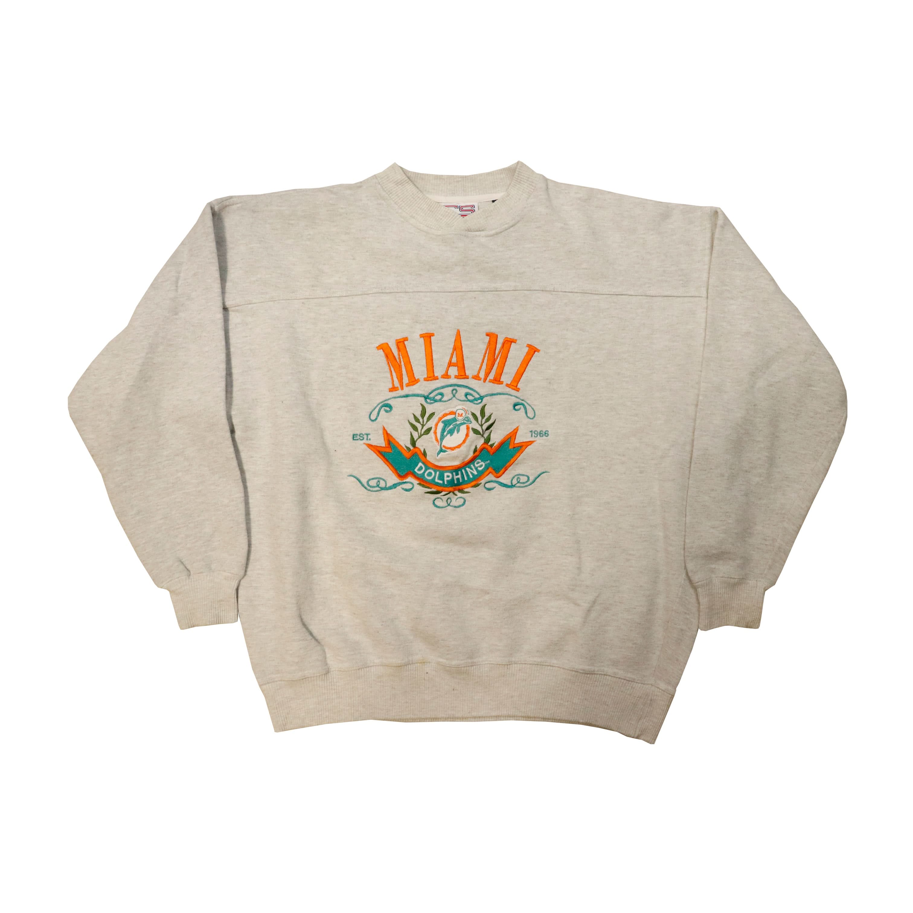 Vintage Miami Dolphins Embroidered Sweatshirt Size L