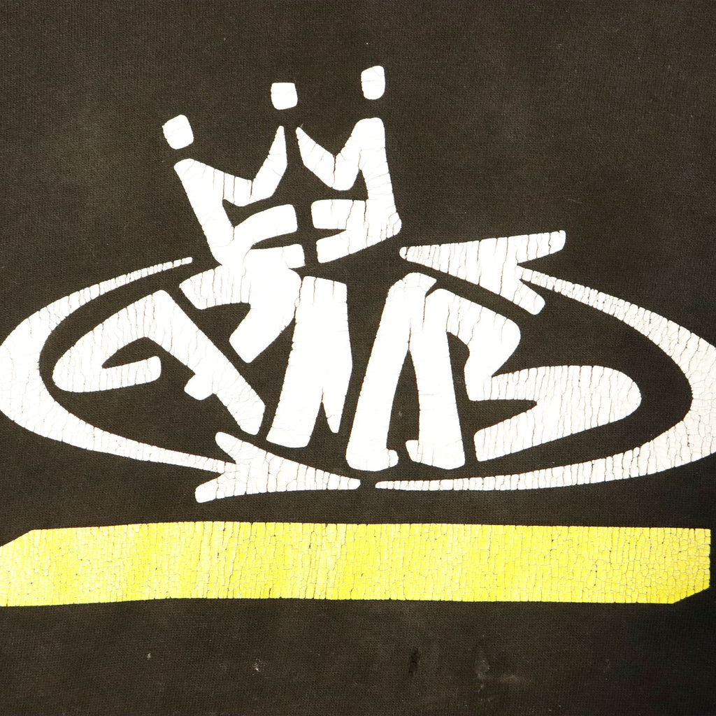 Vintage Graffiti Crown Graphic Hoodie Size N/A