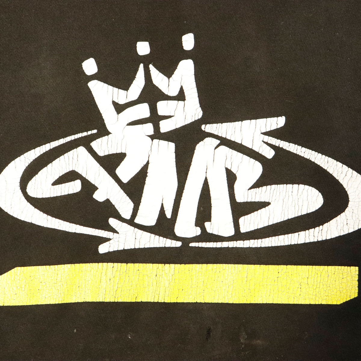 Vintage Graffiti Crown Graphic Hoodie Size N/A