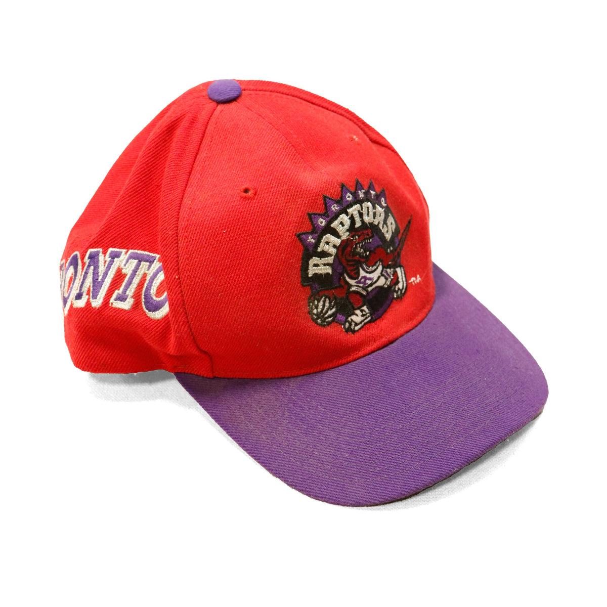 Vintage Toronto Raptors Script Logo Snapback Hat Size One Size
