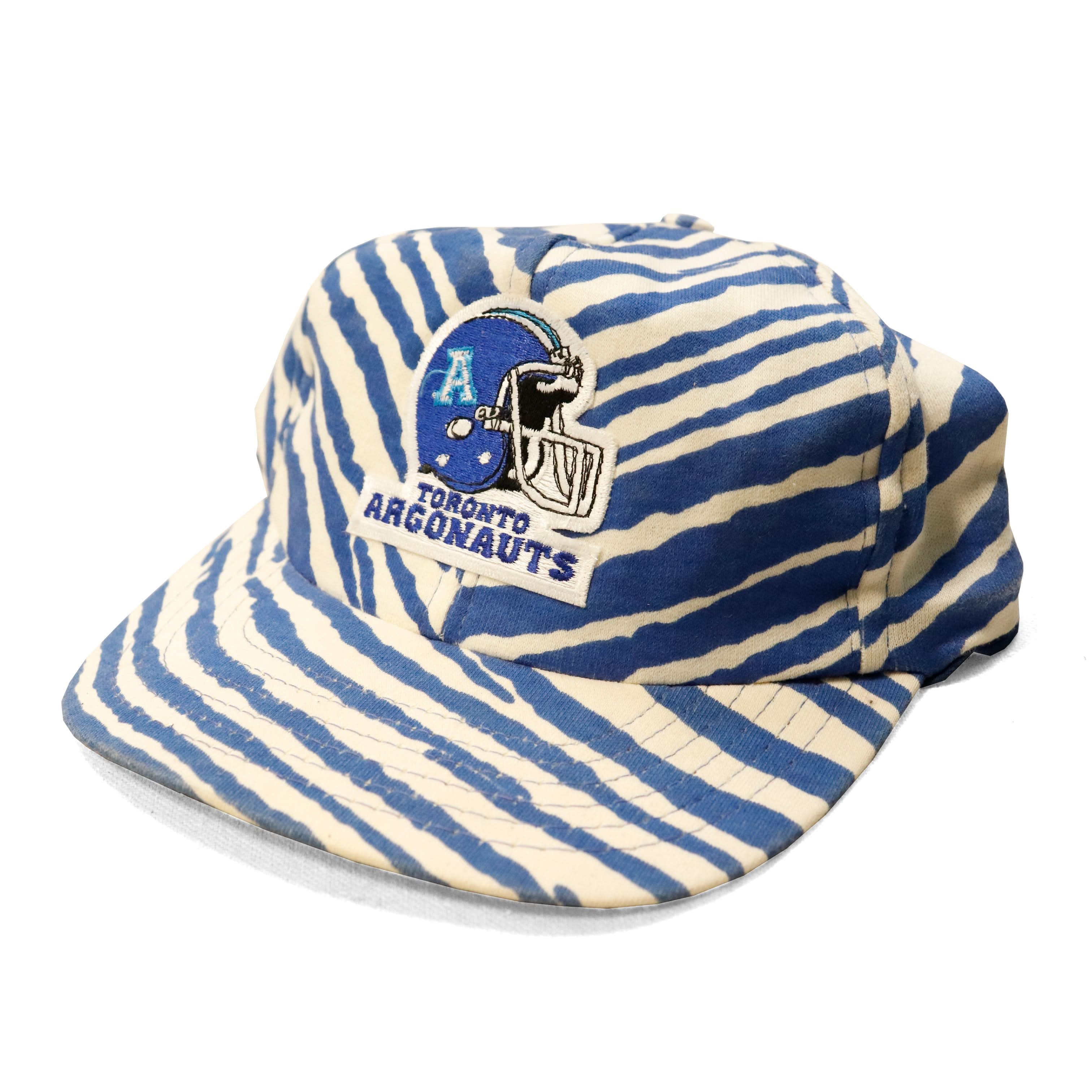 Vintage Zubaz Toronto Argonauts Zebra Stripe Snapback Hat Size One Size
