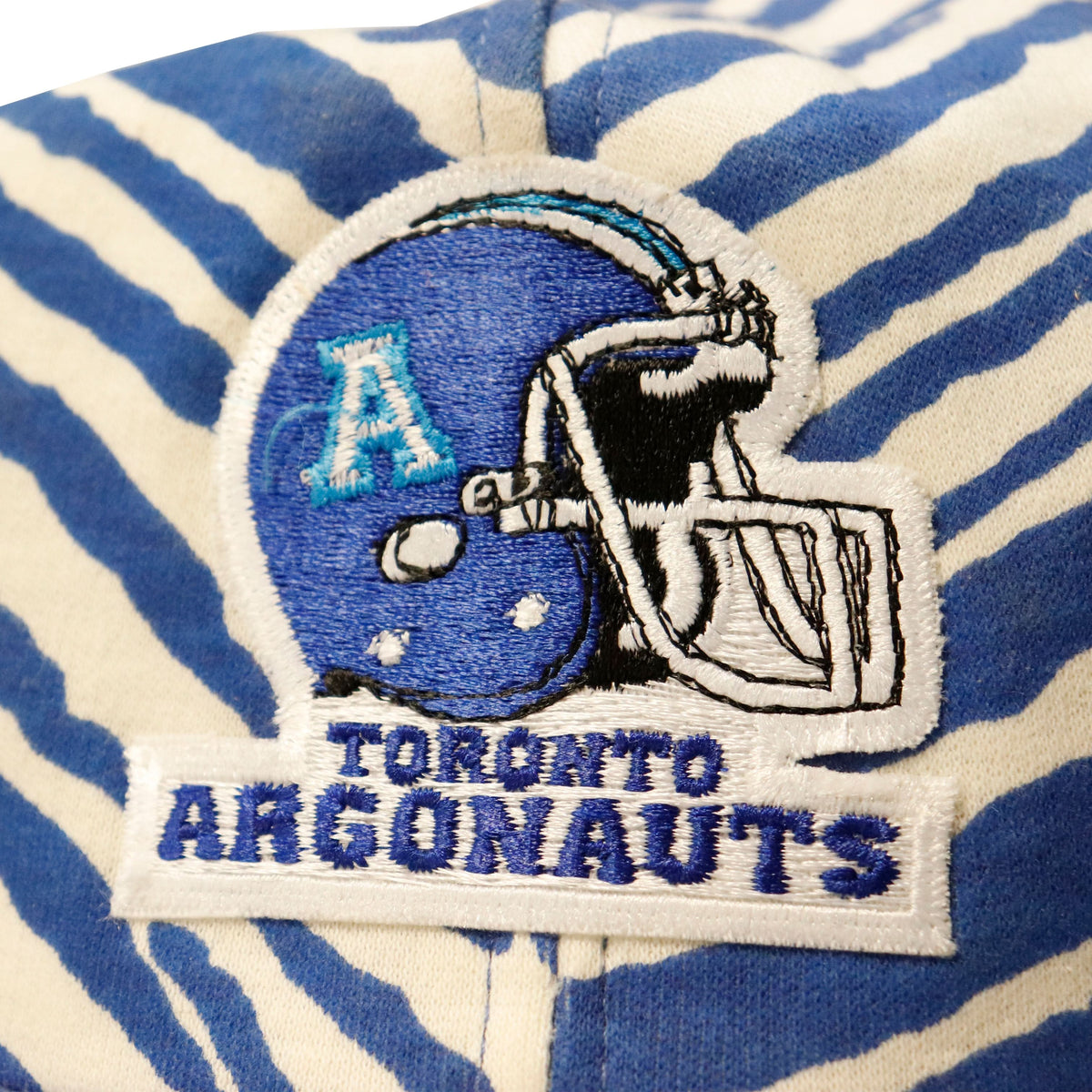 Vintage Zubaz Toronto Argonauts Zebra Stripe Snapback Hat Size One Size