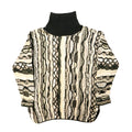 Vintage Coogi Textured 3D Knit Turtleneck Sweater Size L 90s