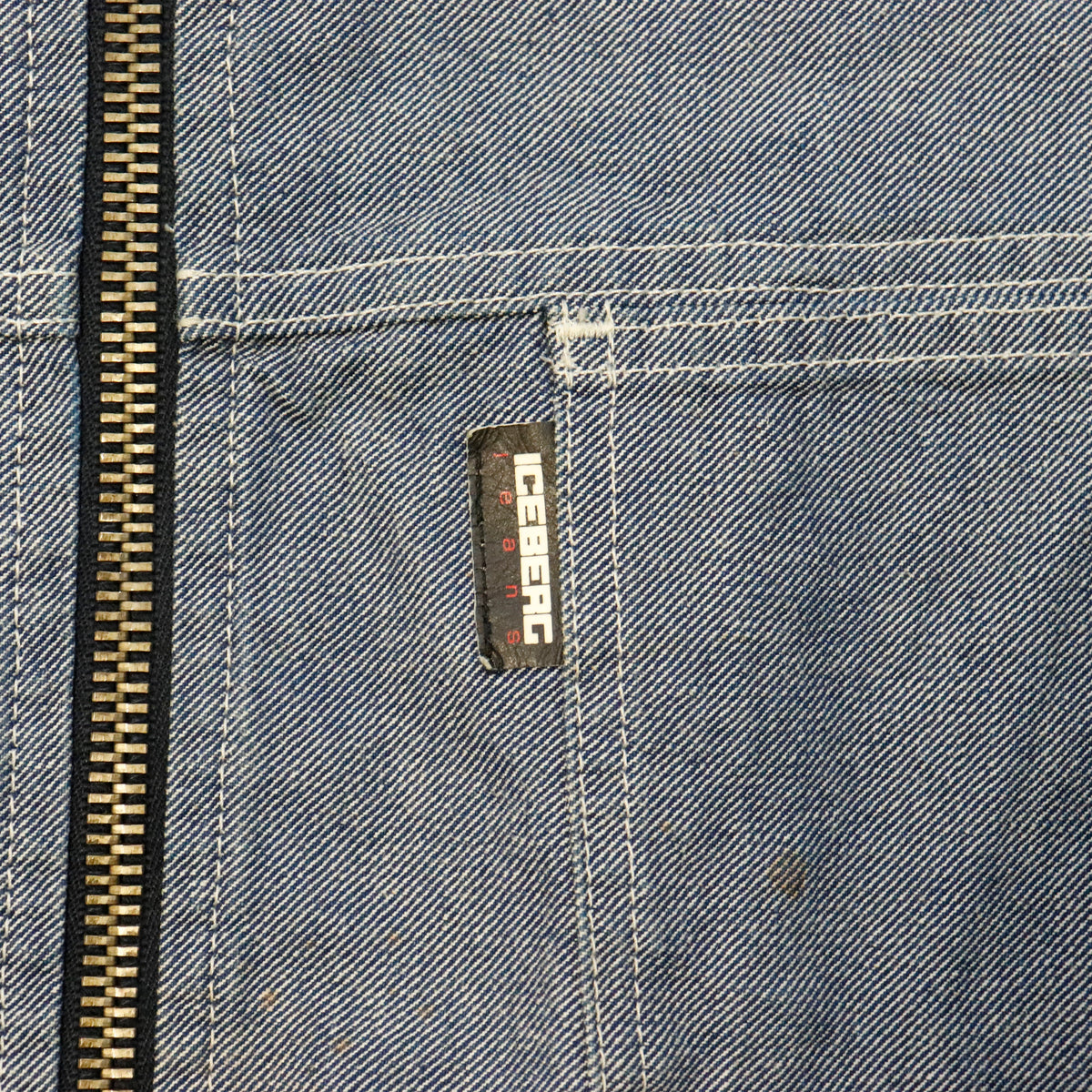 Vintage Iceberg Jeans Embroidered Logo Denim Jacket