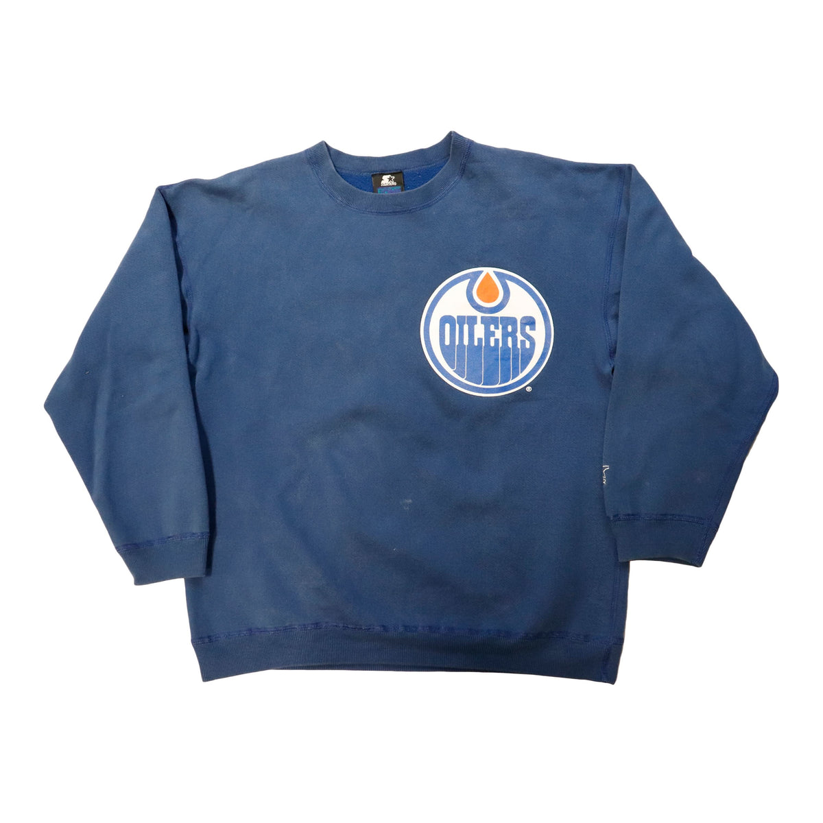 Vintage Starter Edmonton Oilers Logo Sweatshirt Size N/A