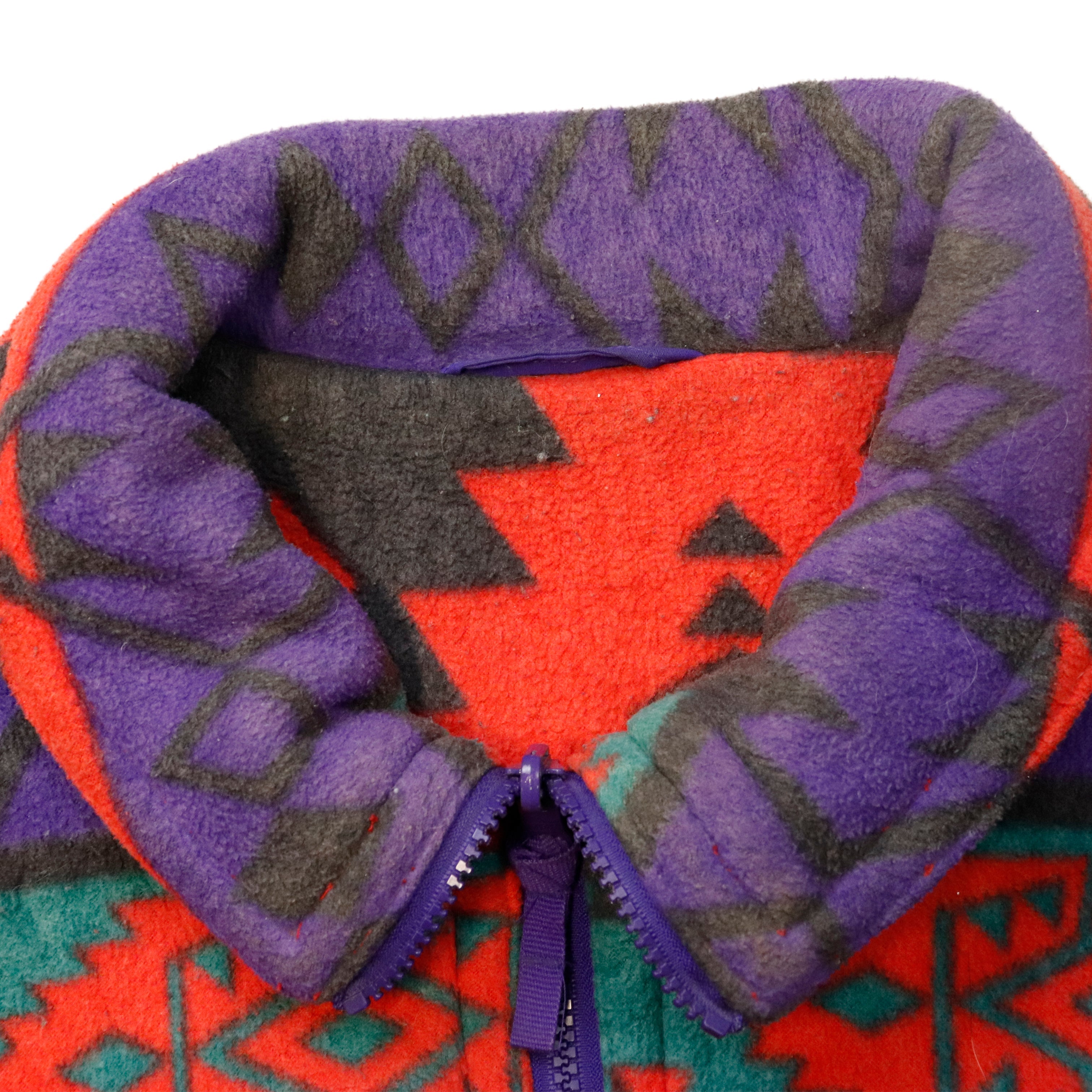Vintage Sports CB Southwestern Pattern Fleece Jacket Size L