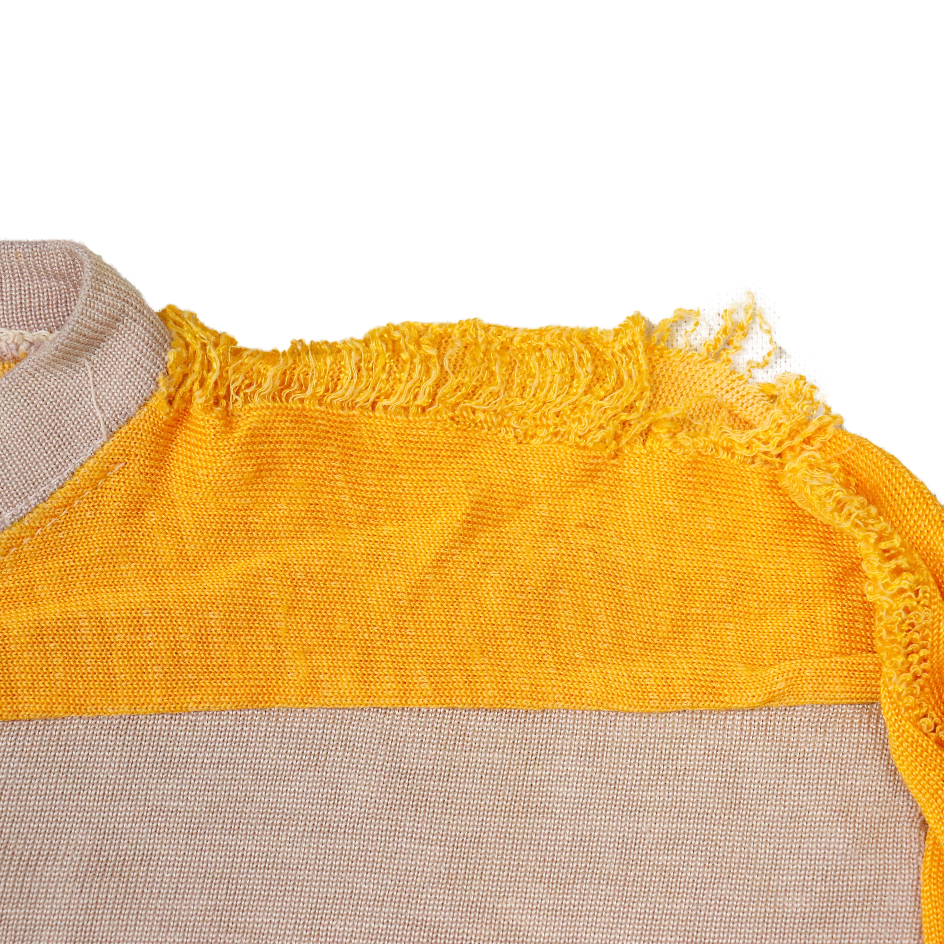 Vintage 30s Hockey Jersey Loskins Distressed Colorblock Long Sleeve Shirt Size One Size