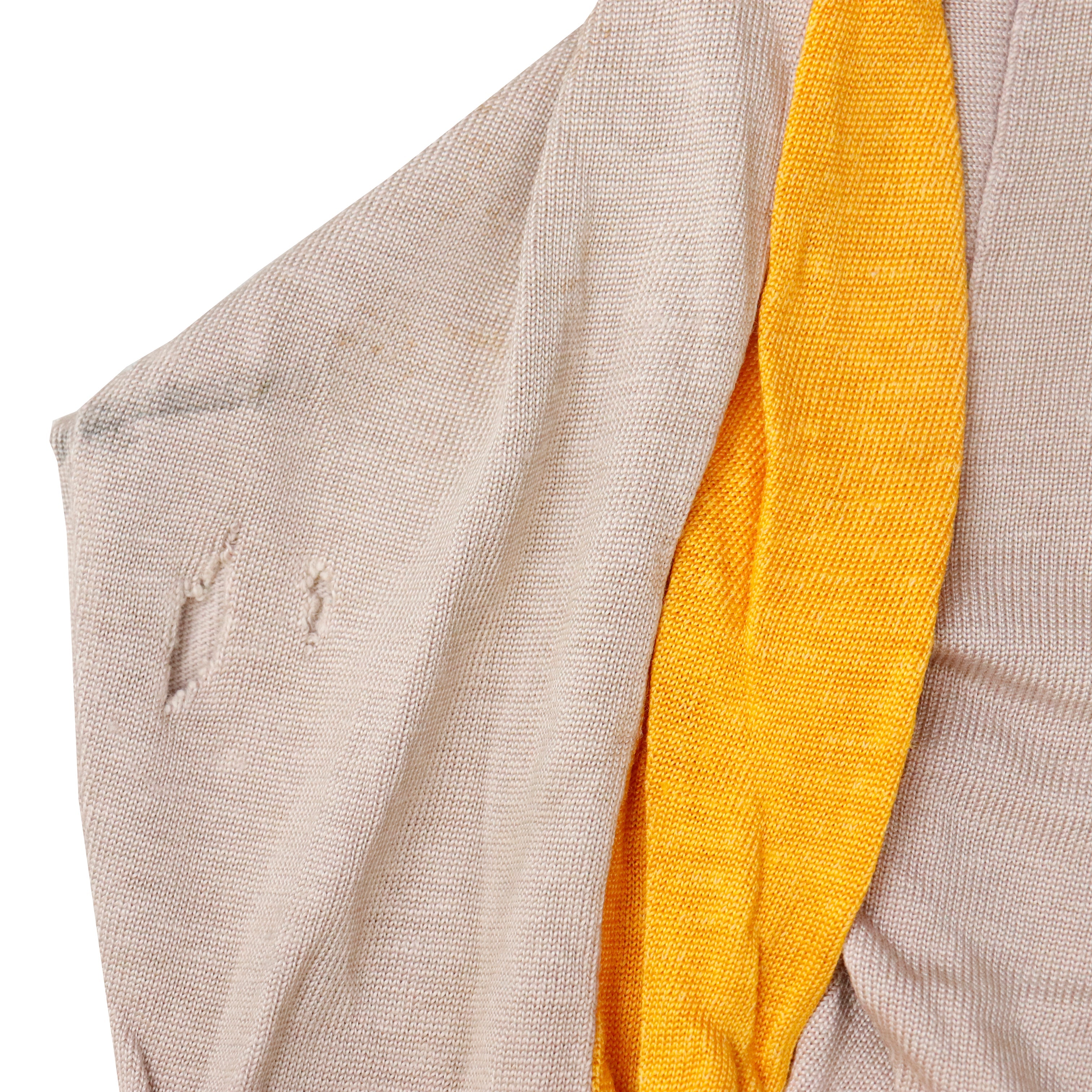 Vintage 30s Hockey Jersey Loskins Distressed Colorblock Long Sleeve Shirt Size One Size