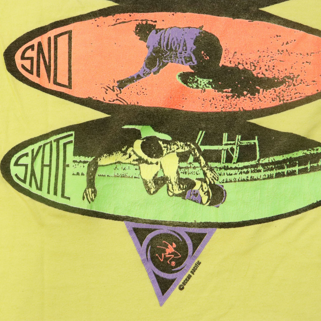 Vintage Ocean Pacific Tri-Athlete Skate Snow Surf Graphic T-Shirt