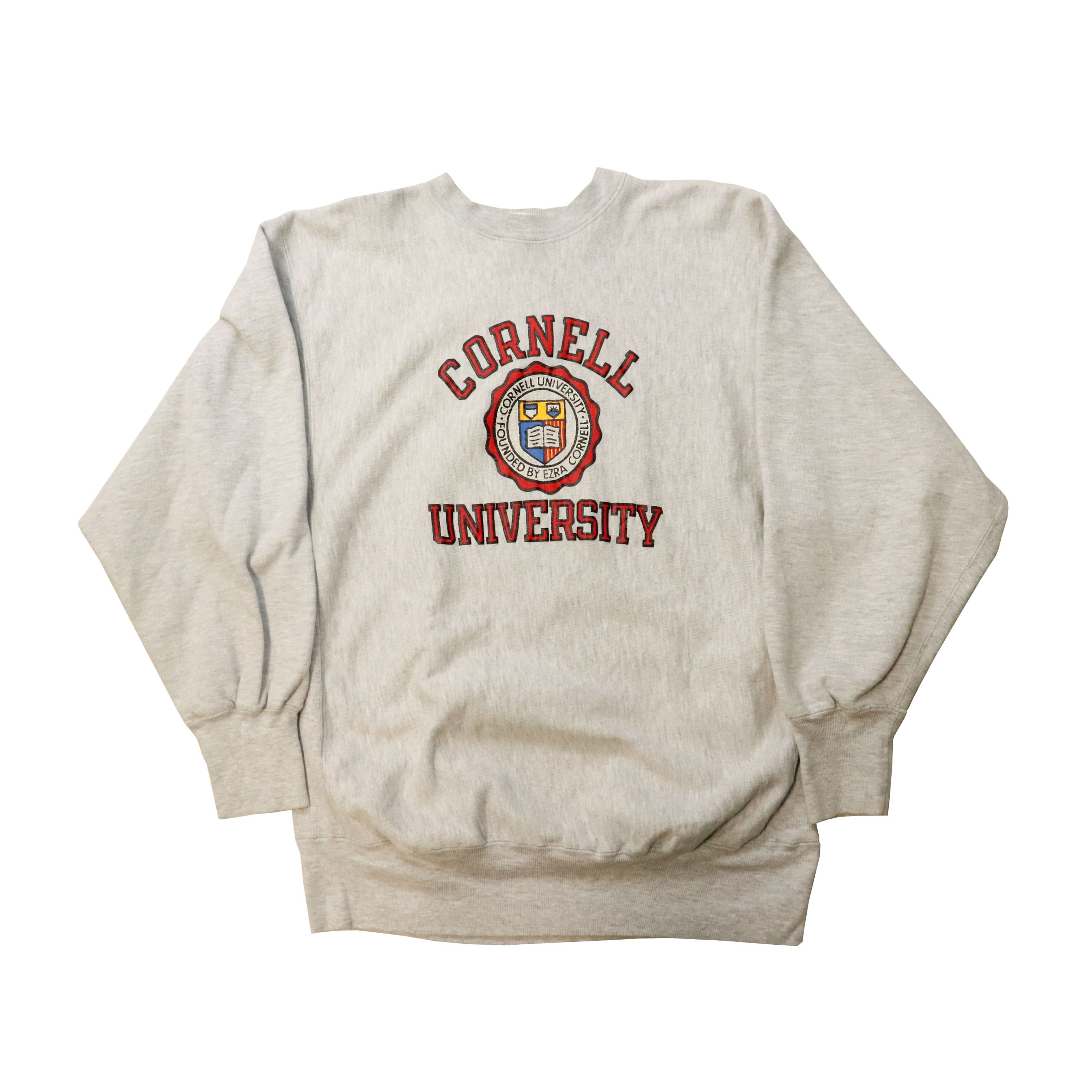 Vintage 80s Champion Reverse Weave Cornell University Crewneck Sweatshirt Size XL