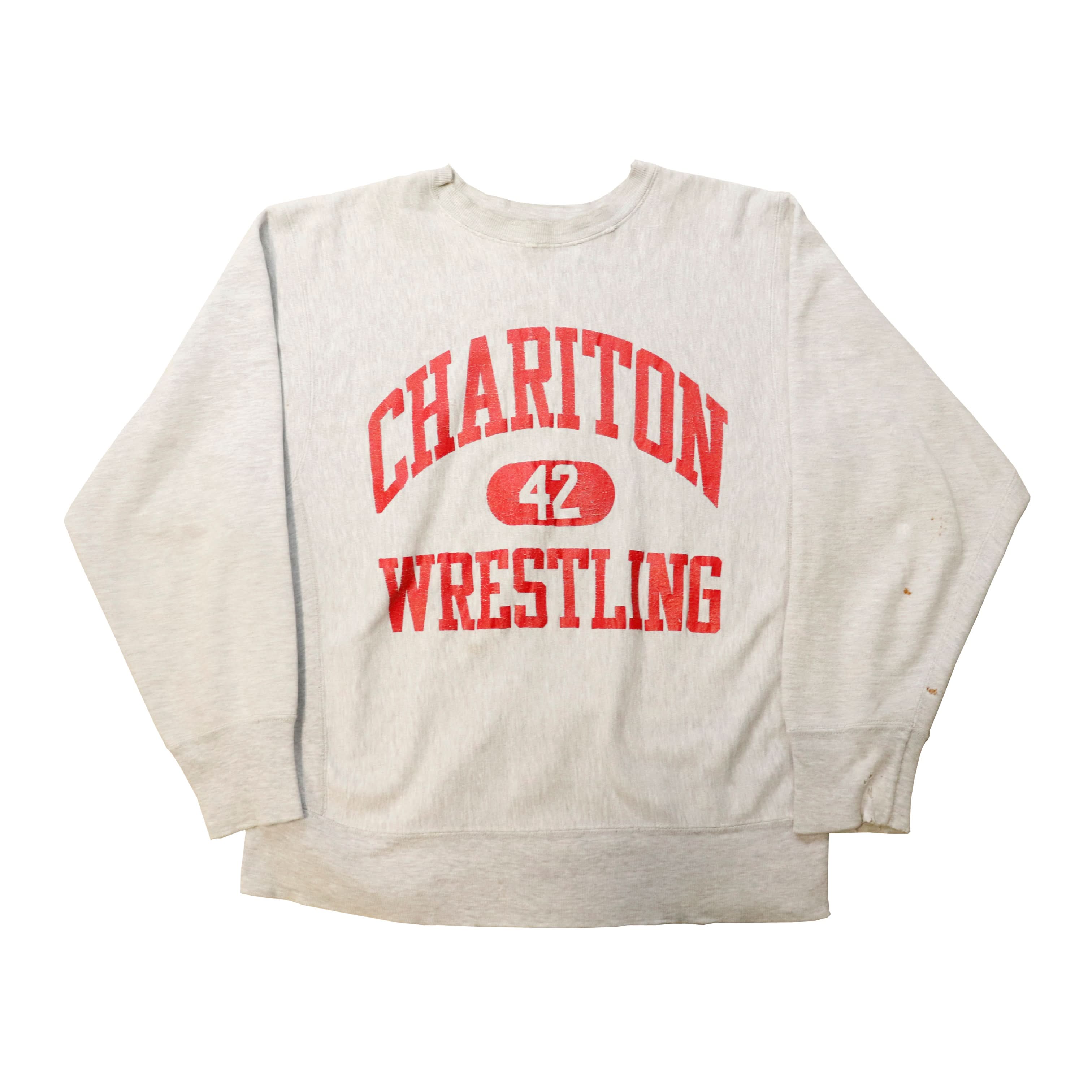 Vintage 80s Champion Charlton Wrestling Crewneck Sweatshirt Size XL
