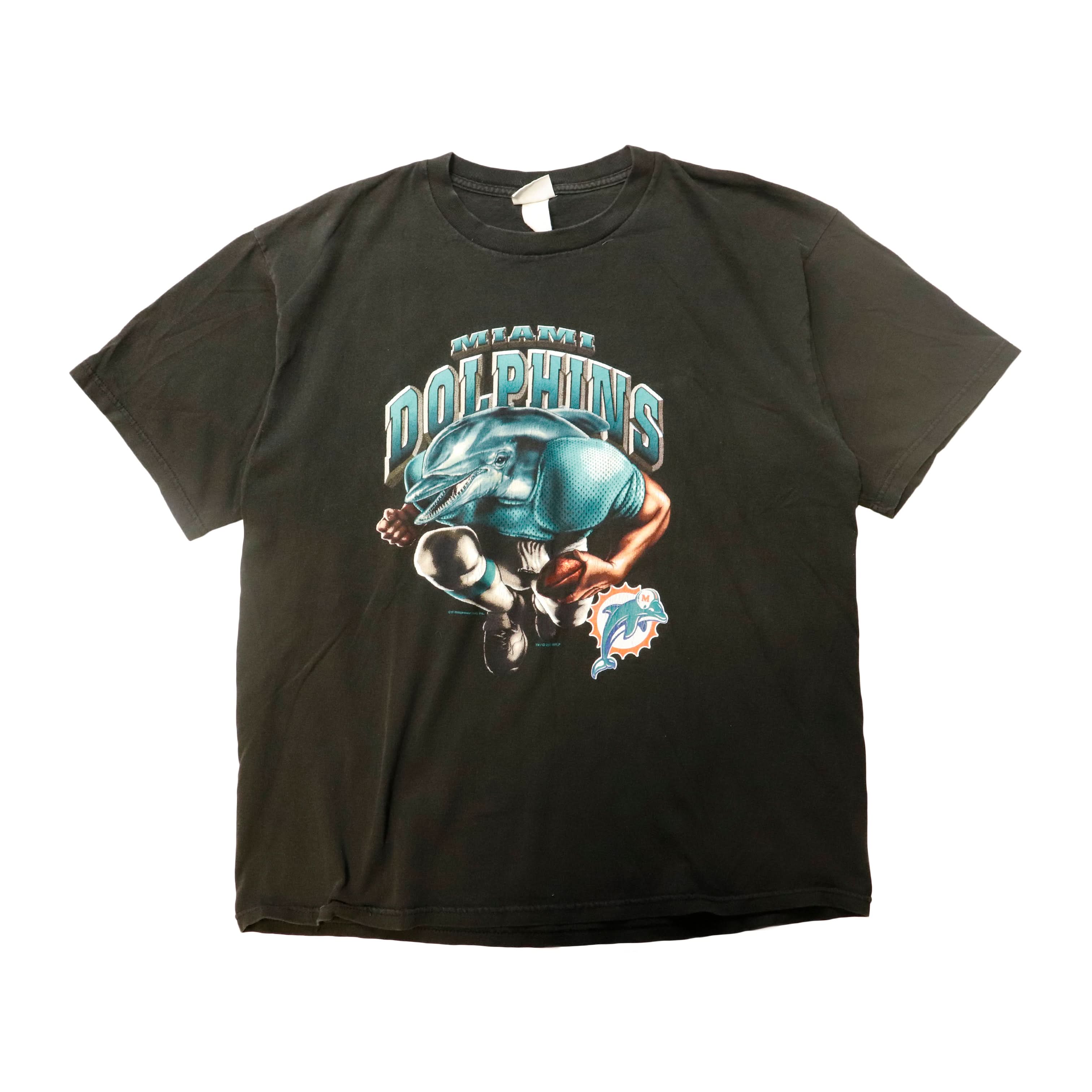 Vintage 2001 Miami Dolphins Dolphin Football Player Graphic T-Shirt Size N/A