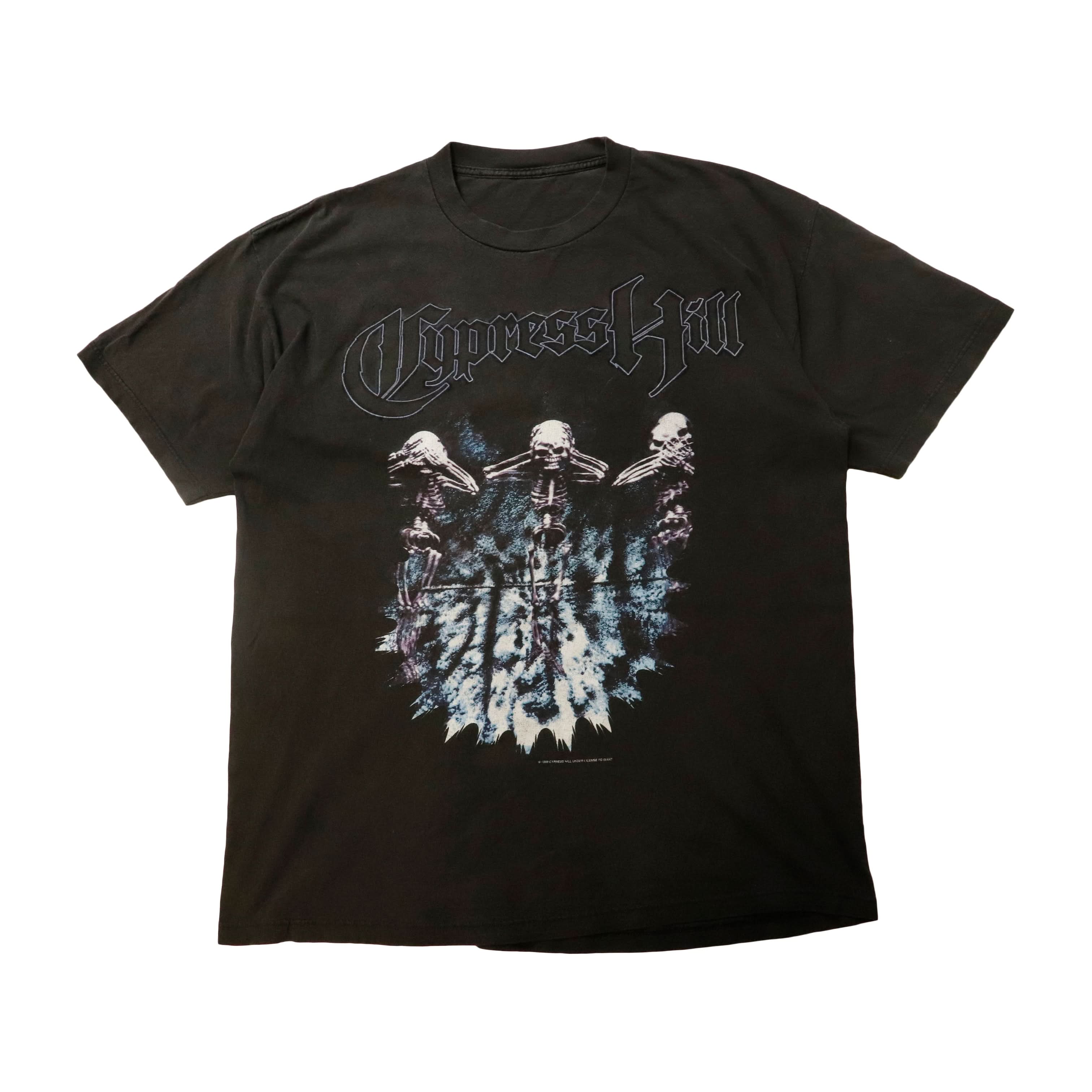 Vintage 1998 Cypress Hill Skeleton Rap Graphic T-Shirt